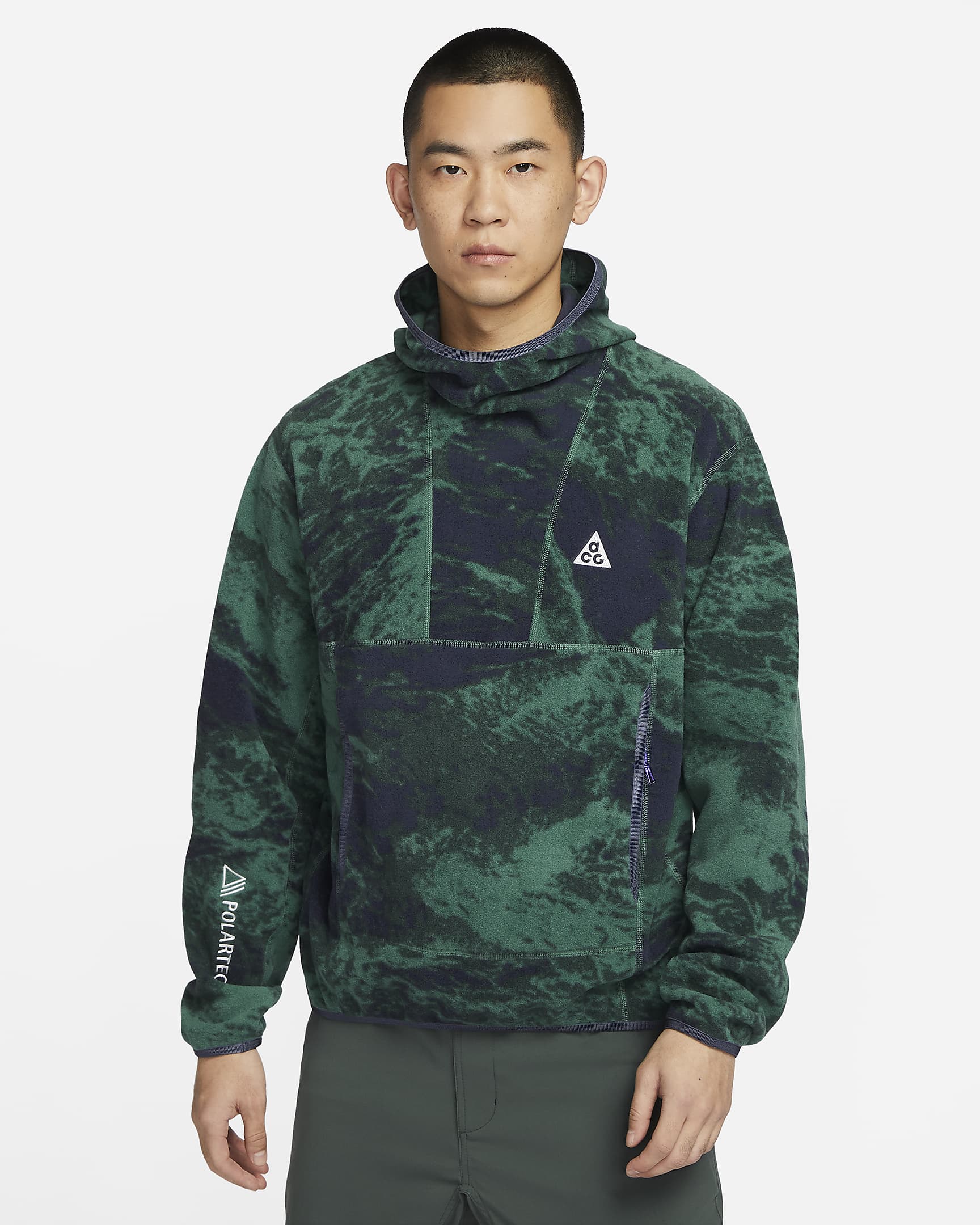 Nike ACG "Wolf Tree" Men's Allover Print Pullover Hoodie - Bicoastal/Thunder Blue/Summit White