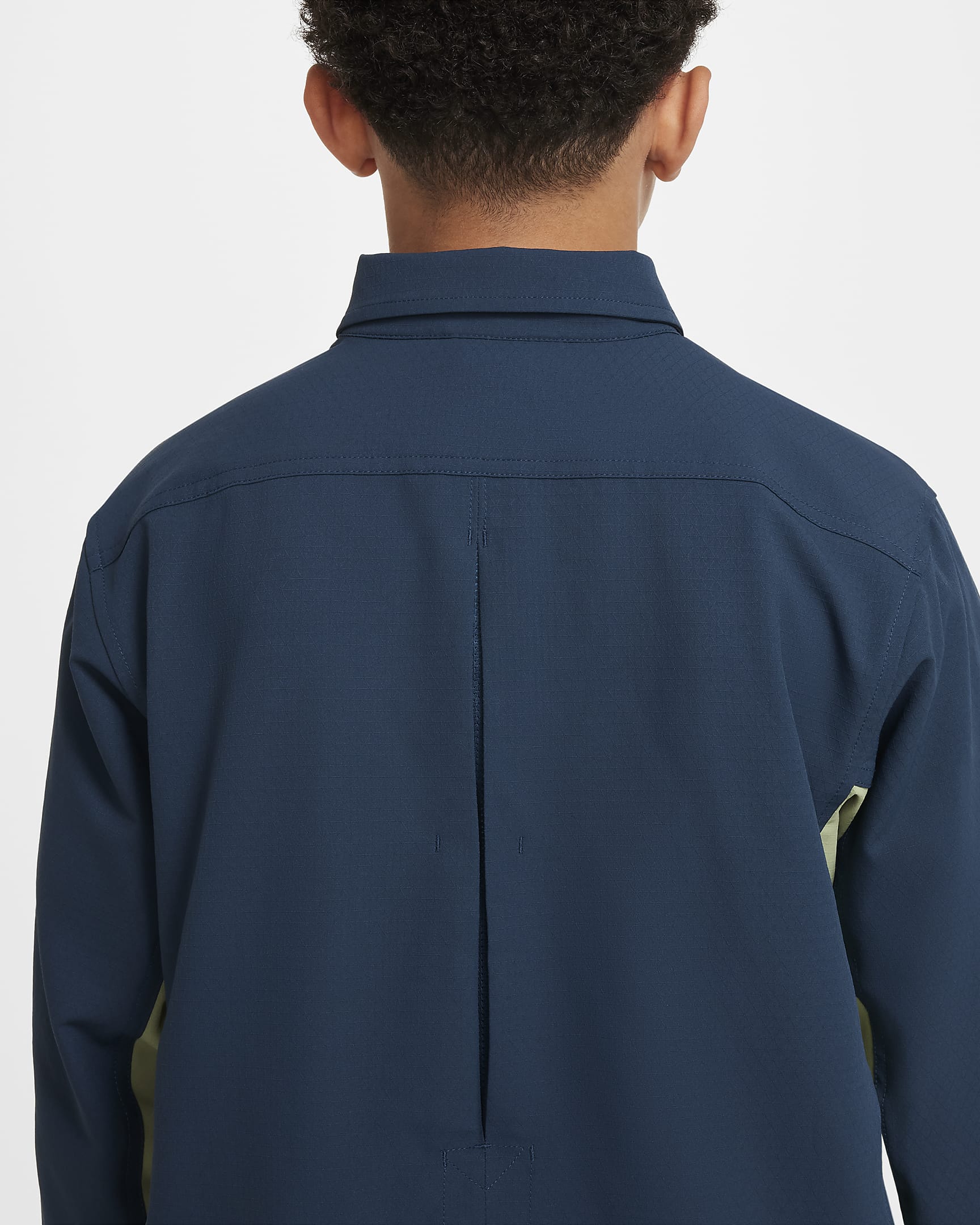 Camisola Dri-FIT UV Nike ACG "Devastation Trail" Júnior - Armory Navy/Verde Oil/Preto/Azul Baltic