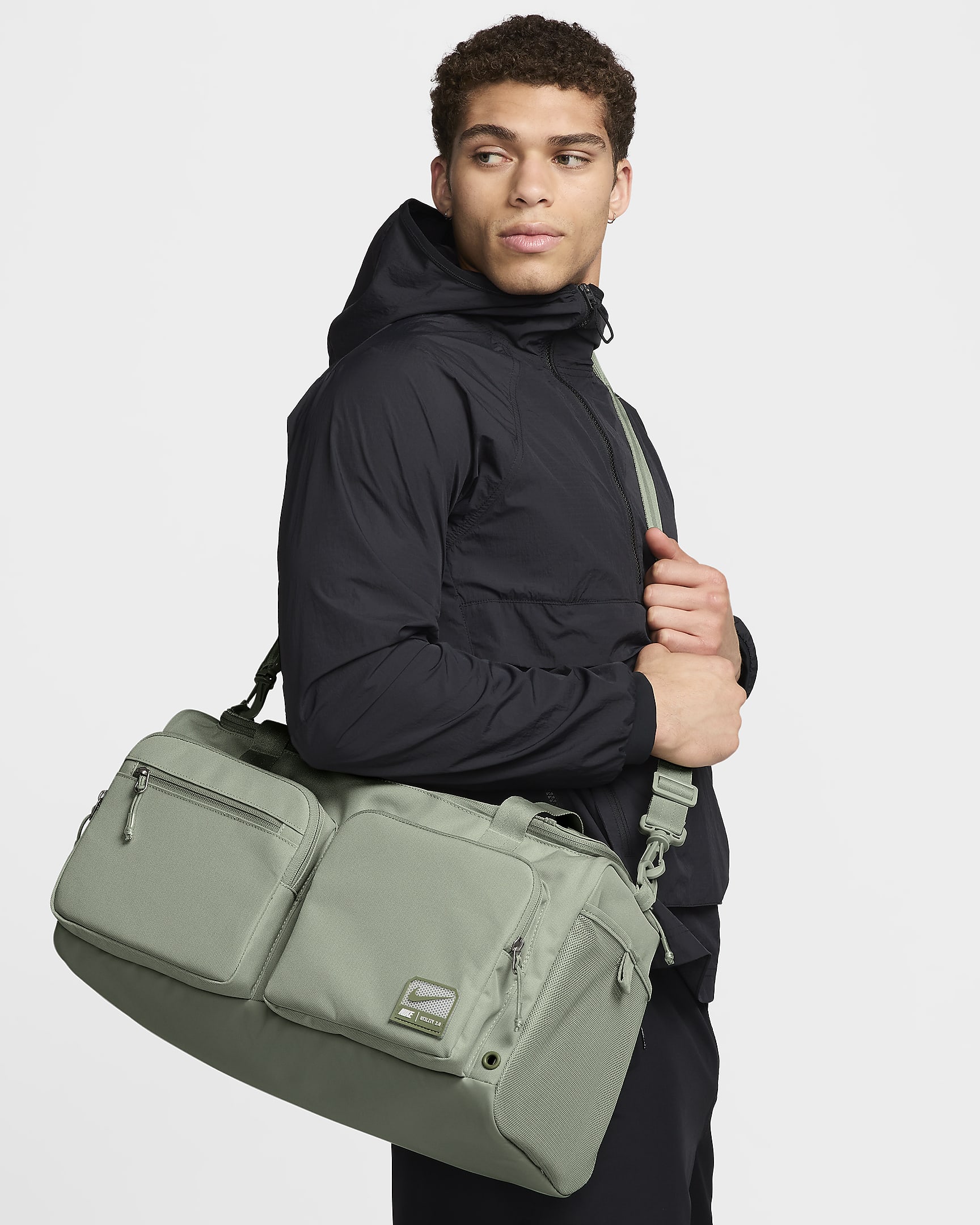 Nike Utility Power 2.0 Duffel Bag (Small, 31L) - Jade Horizon/Jade Horizon/Oil Green