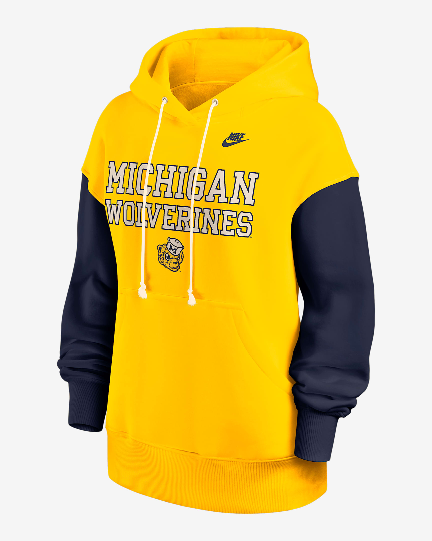 Michigan Legacy Phoenix Women's Nike College Pullover Hoodie - Maize