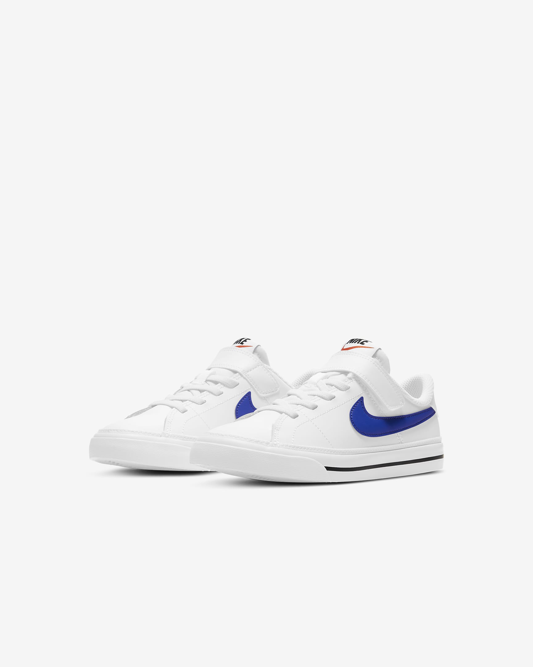 NikeCourt Legacy Younger Kids' Shoes - White/Black/Game Royal