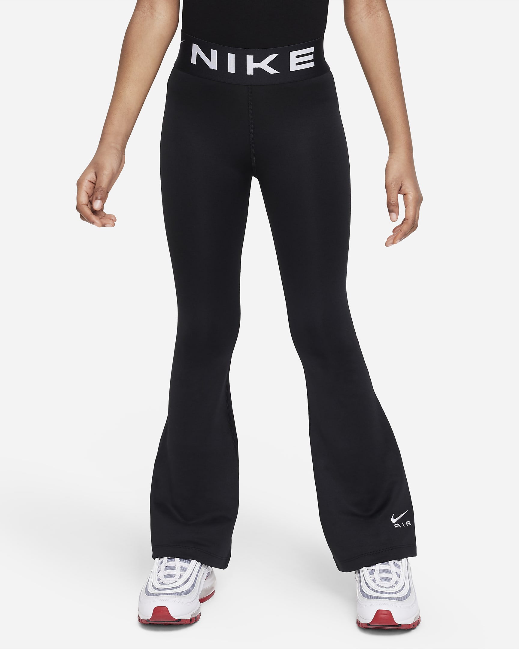 Nike Air Essential Older Kids' (Girls') HighWaisted Flared Leggings