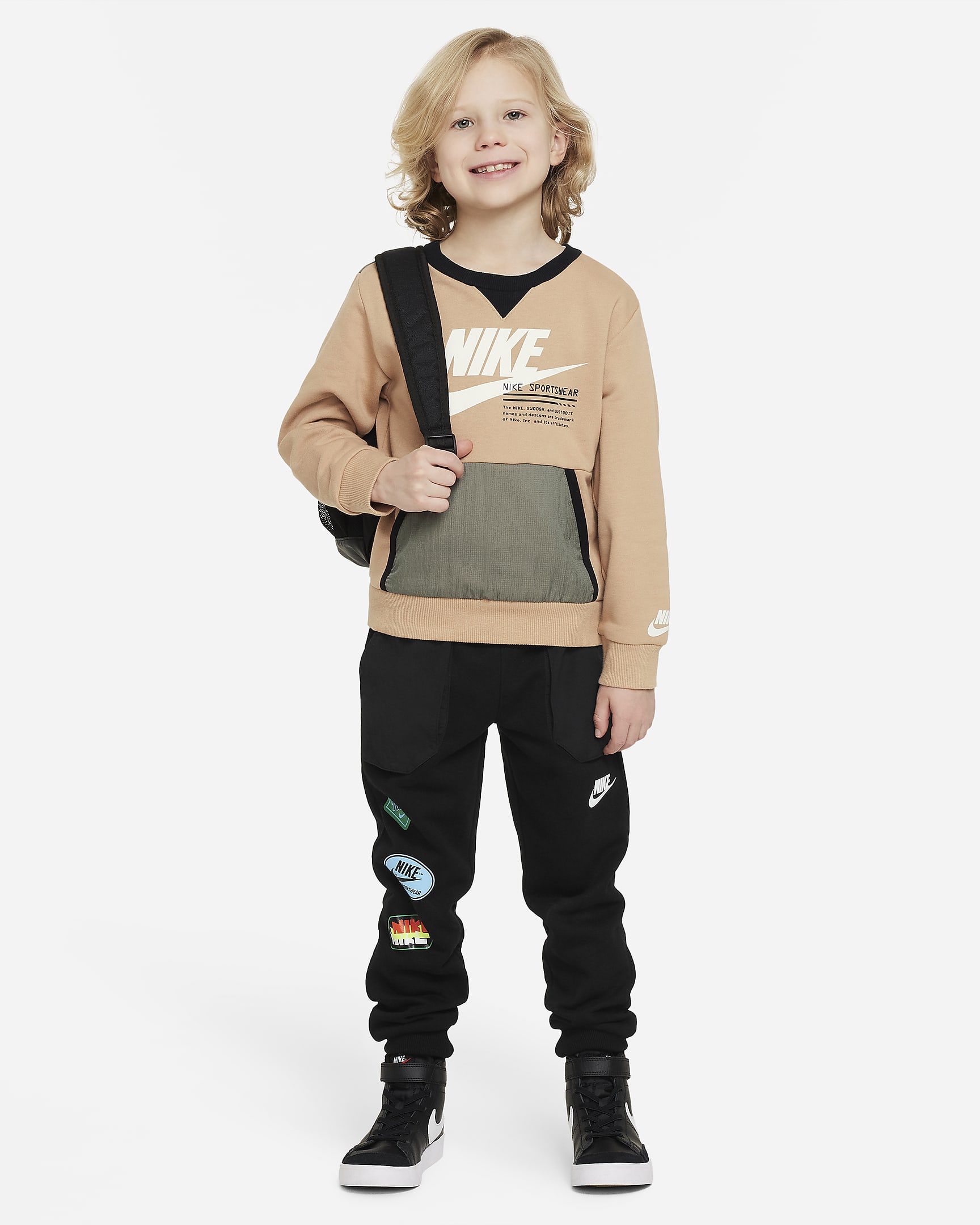 Nike Sportswear Paint Your Future Little Kids' French Terry Crew. Nike.com