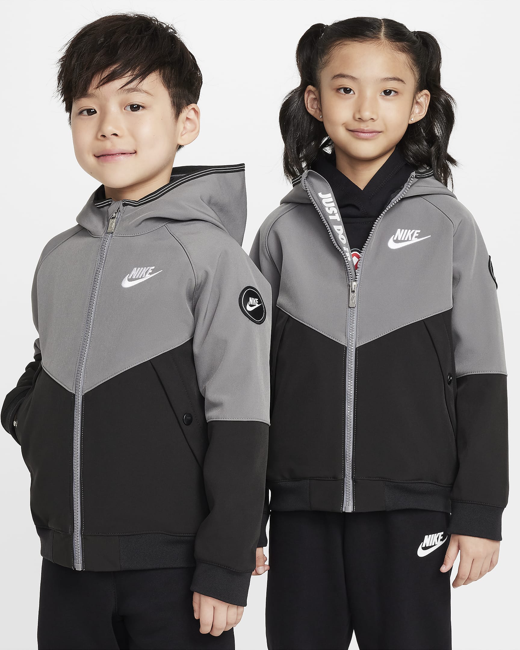 Nike Younger Kids' Futura Softshell Jacket - Smoke Grey