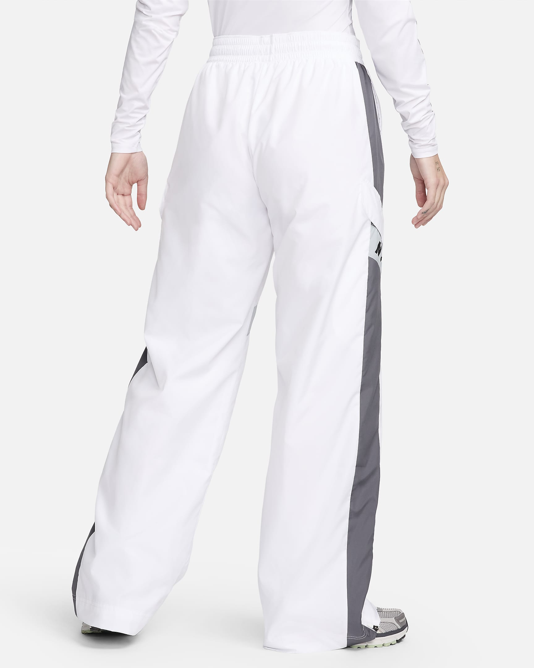 Nike Sportswear Women's High-Waisted Trousers - White/Iron Grey/Light Pumice