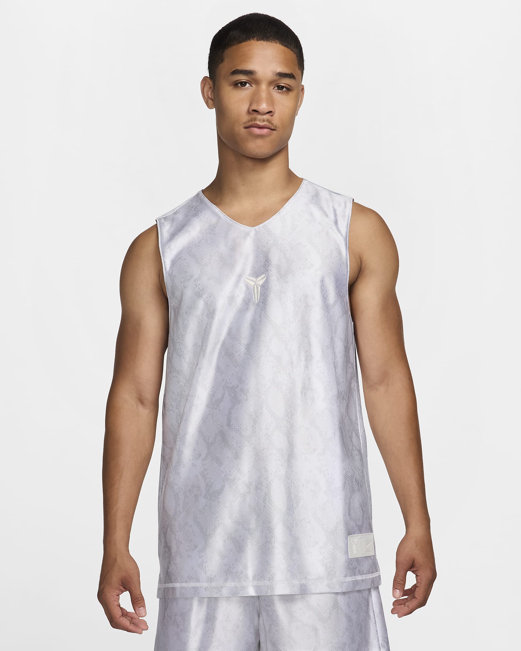 KB Nike Dri-FIT Standard Issue omkeerbare basketbaljersey voor heren - Wit/Wit/Summit White