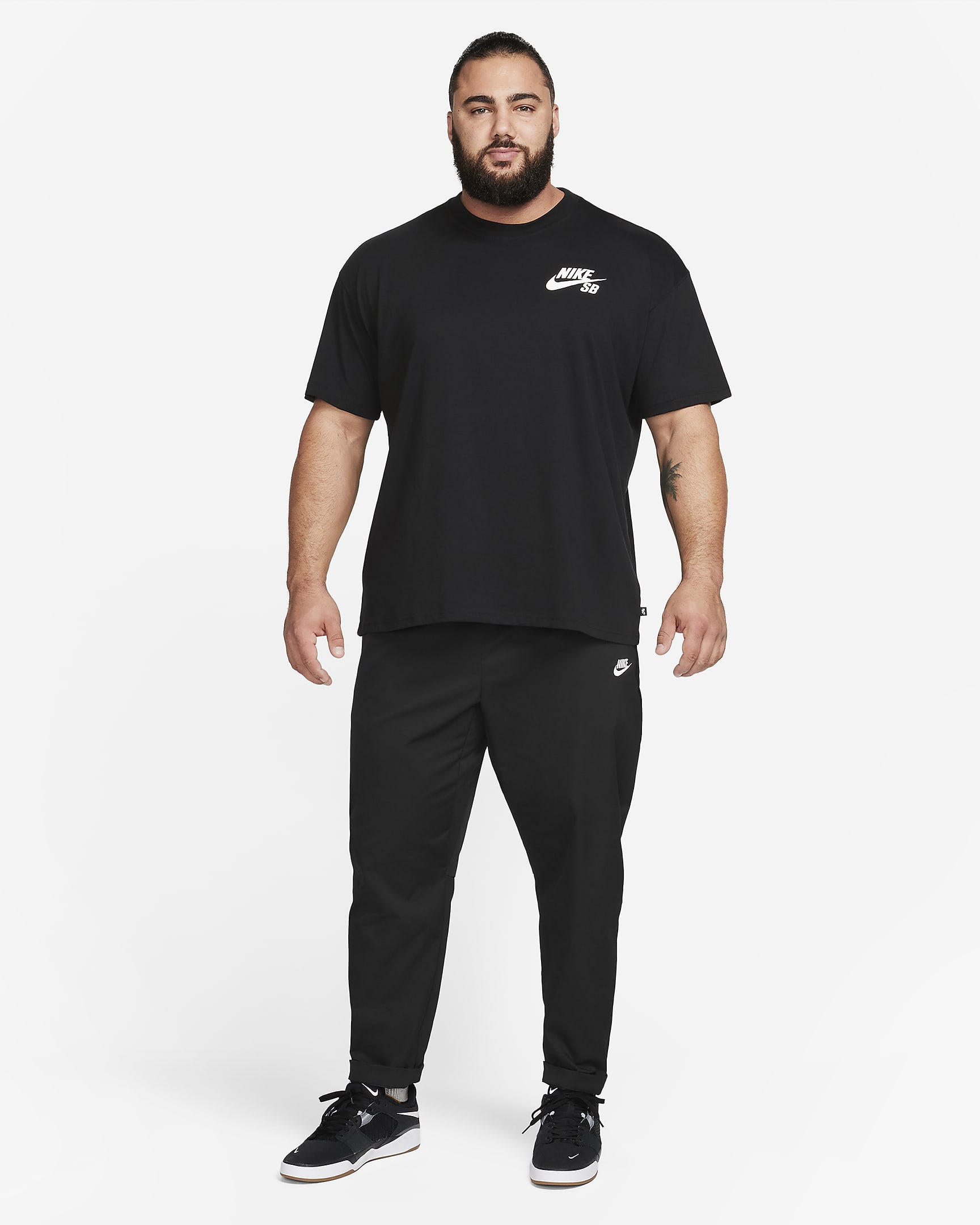 T-shirt de skateboard à logo Nike SB - Noir/Blanc
