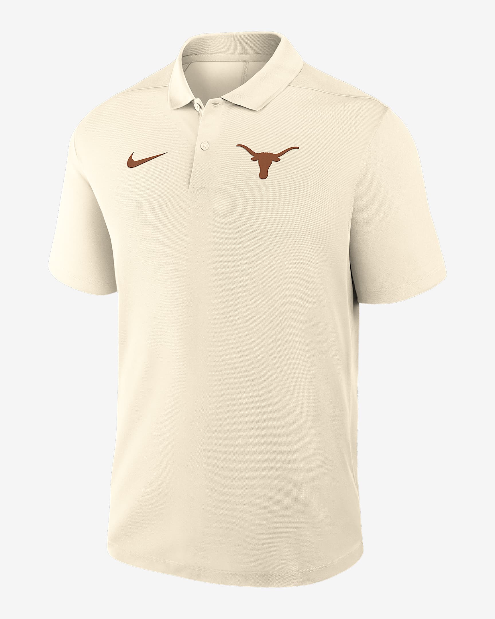Texas Victory Primary Logo Men's Nike Dri-FIT College Polo - Tan/Beige