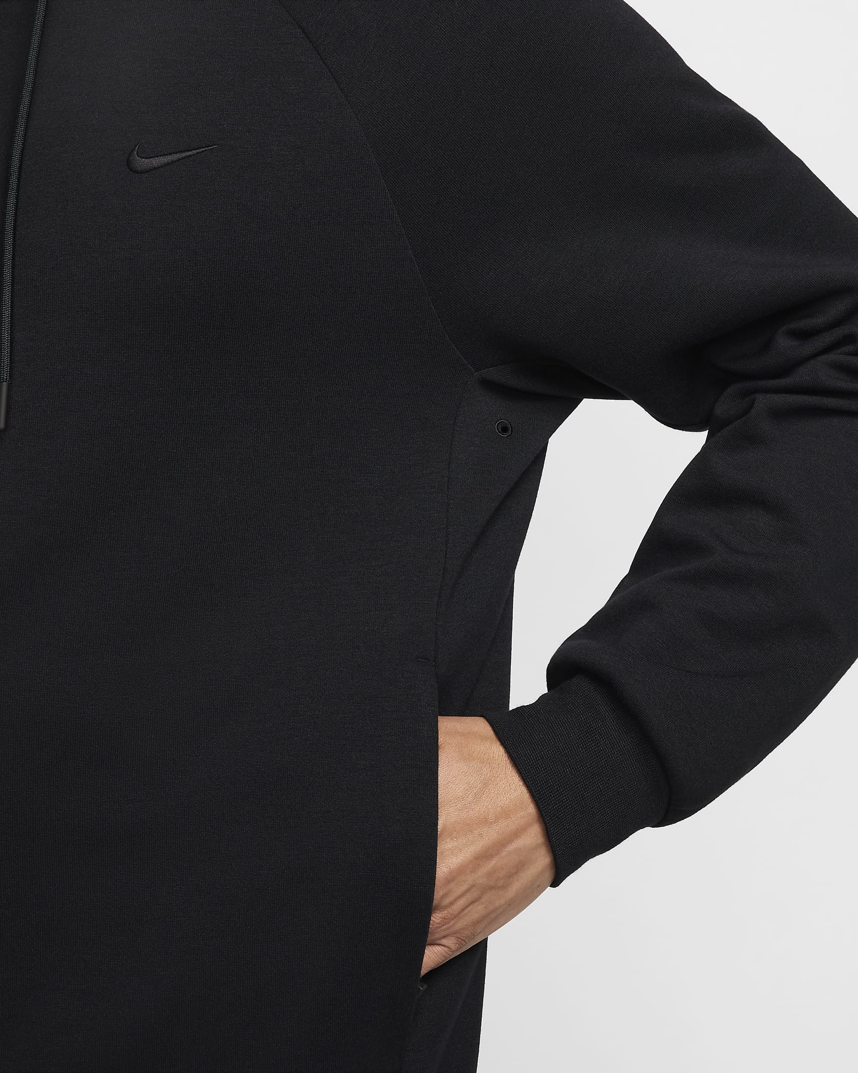 Sweat à capuche et zip Dri-FIT UV Nike Primary pour homme - Noir/Noir