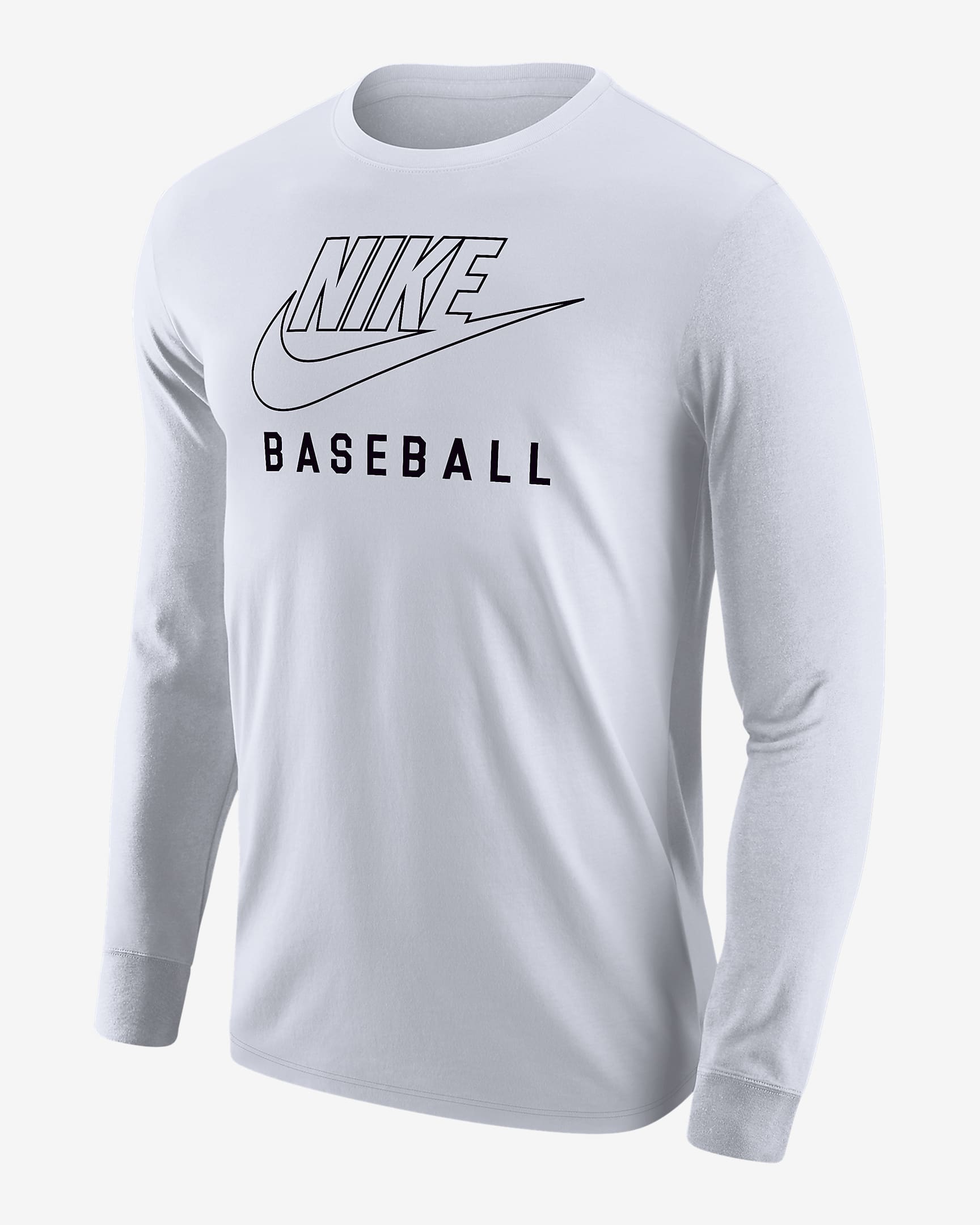 Nike Swoosh Men's Baseball Long-Sleeve T-Shirt - White