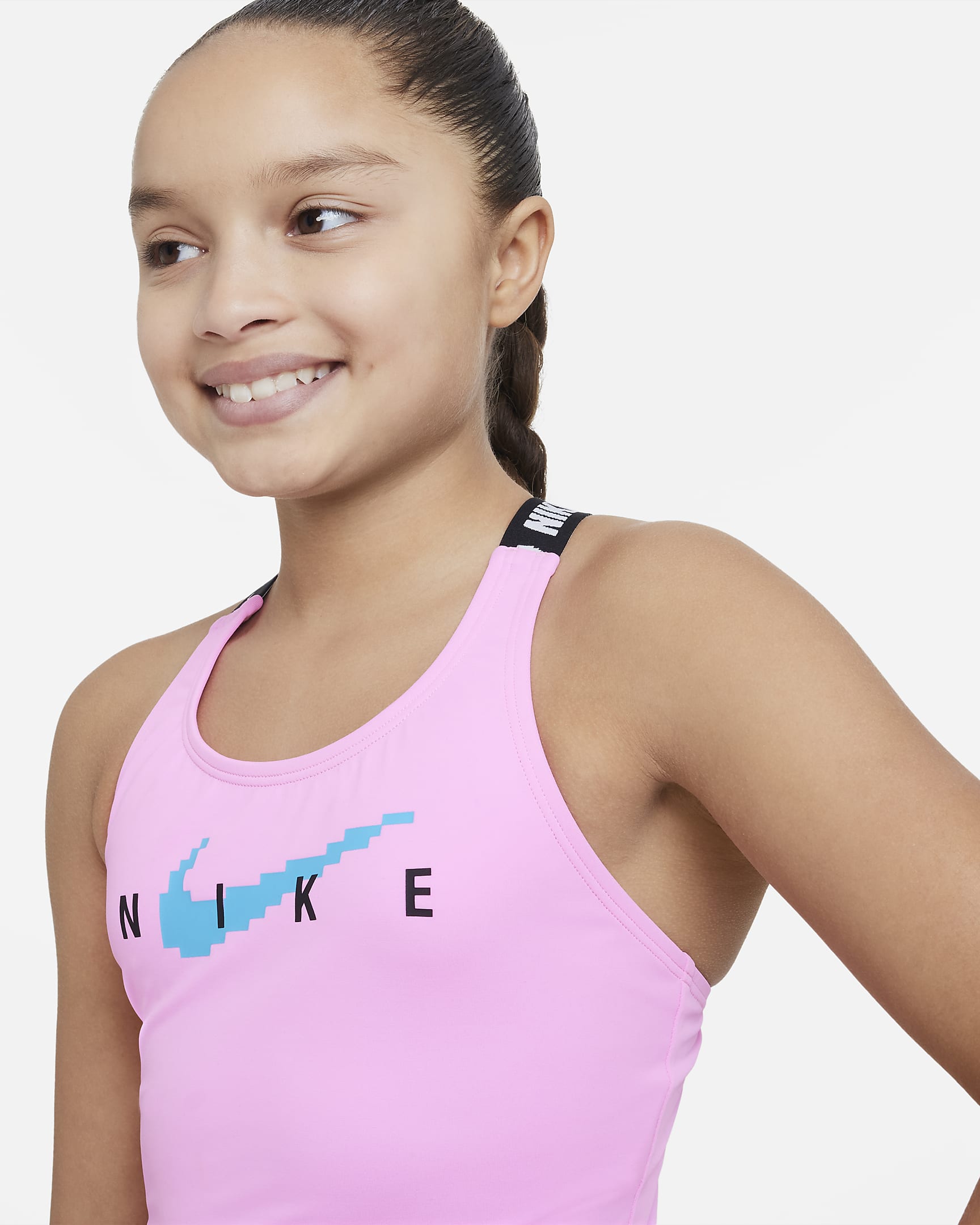 Nike Older Kids' (Girls') Cross-back Midkini Swim Set. Nike AT