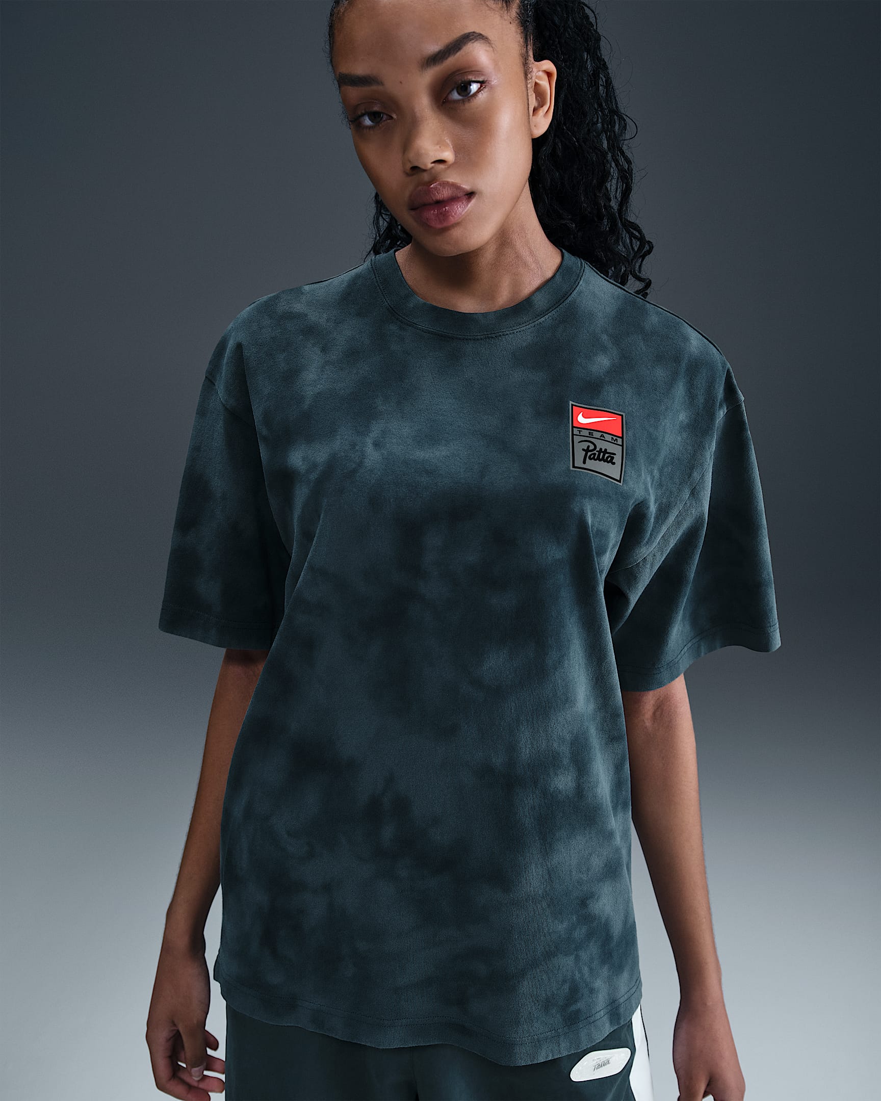 Nike x Patta Men's T-Shirt - Squadron Blue/Deep Ocean/Dark Obsidian