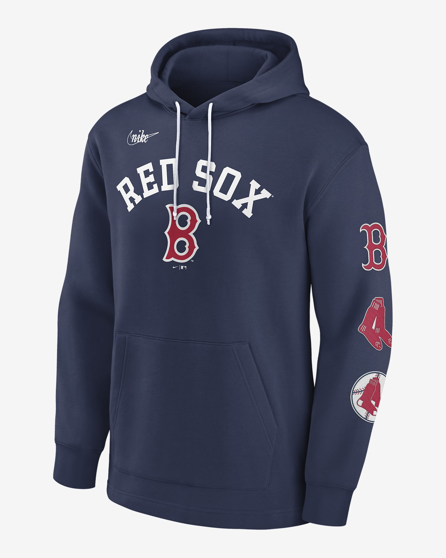 Nike Rewind Lefty Mlb Boston Red Sox Mens Pullover Hoodie 8699