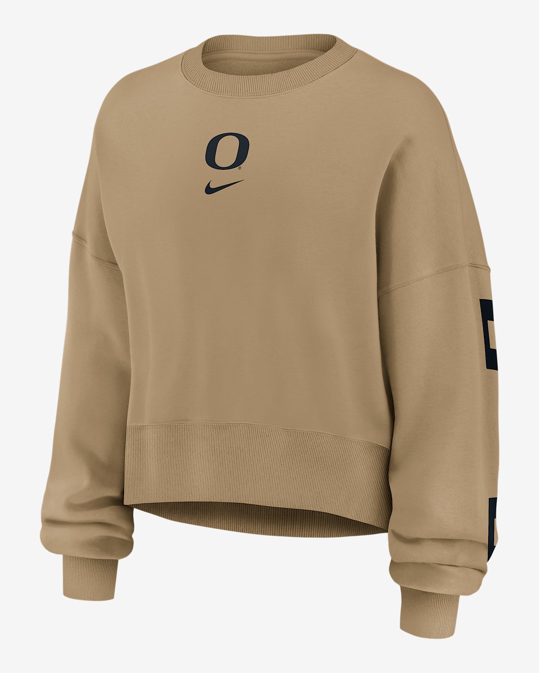 Oregon Phoenix 2-Hit Women's Nike College Pullover Crew - Parachute Beige