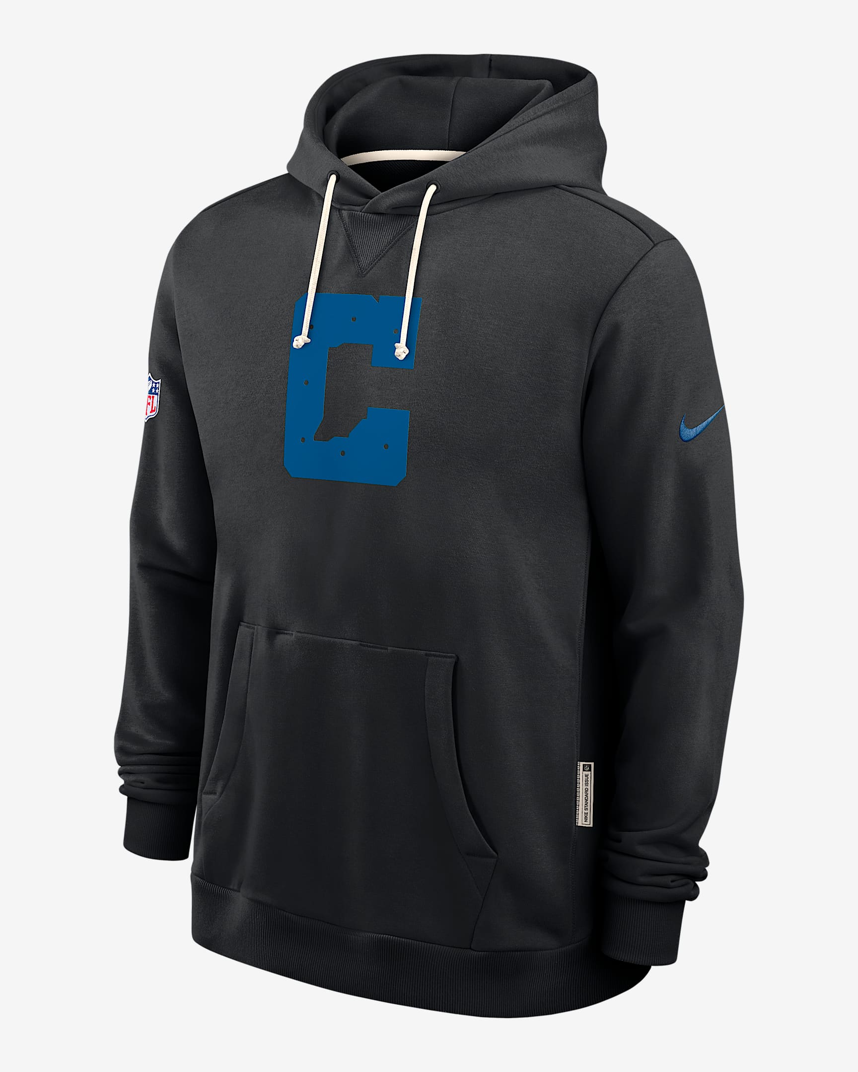 Indianapolis Colts Alt 2 Tight Coverage Sideline Men's Nike Dri-FIT NFL Pullover Hoodie - Black