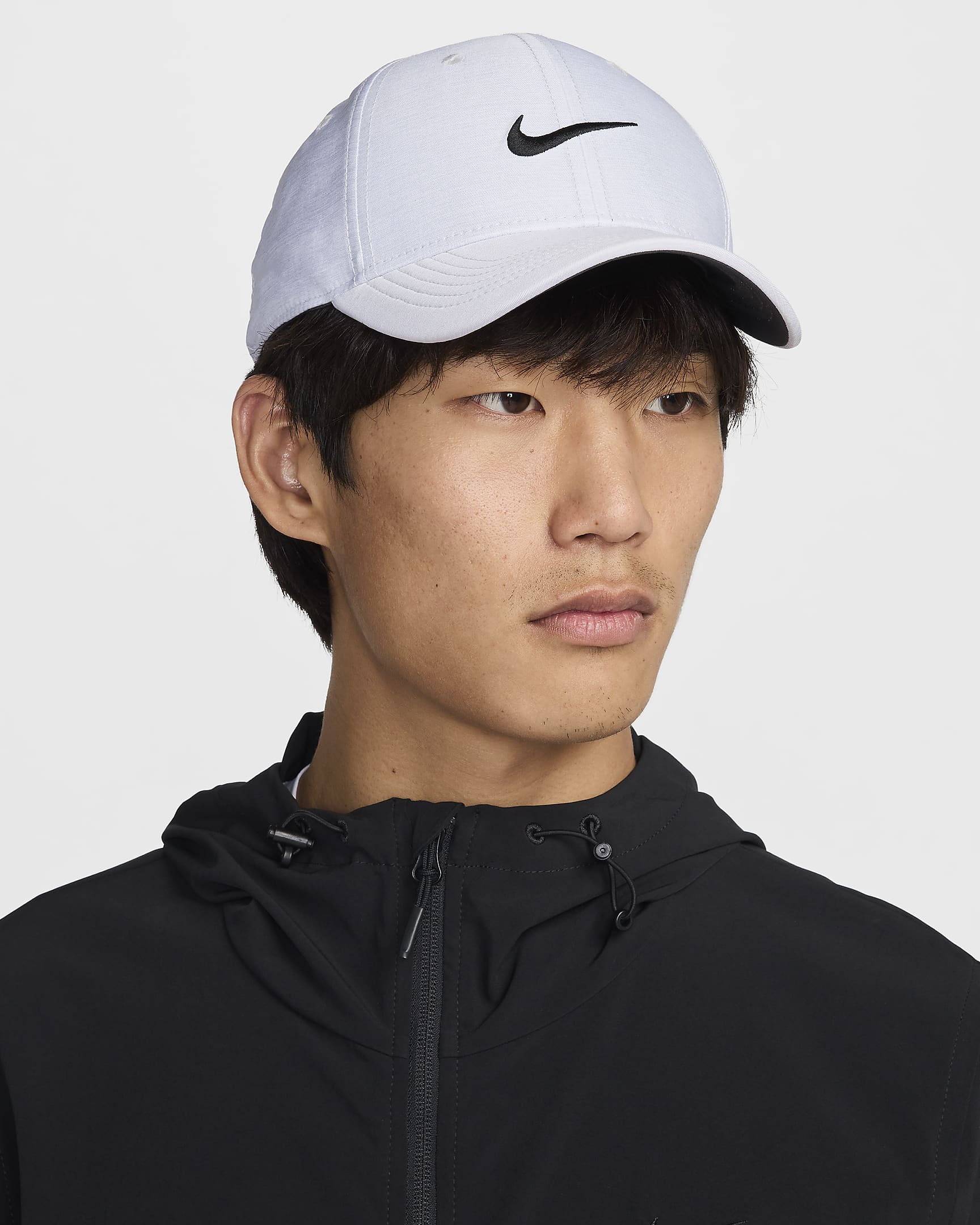 Nike Dri-FIT Club Structured Heathered Cap - Cement Grey/Black