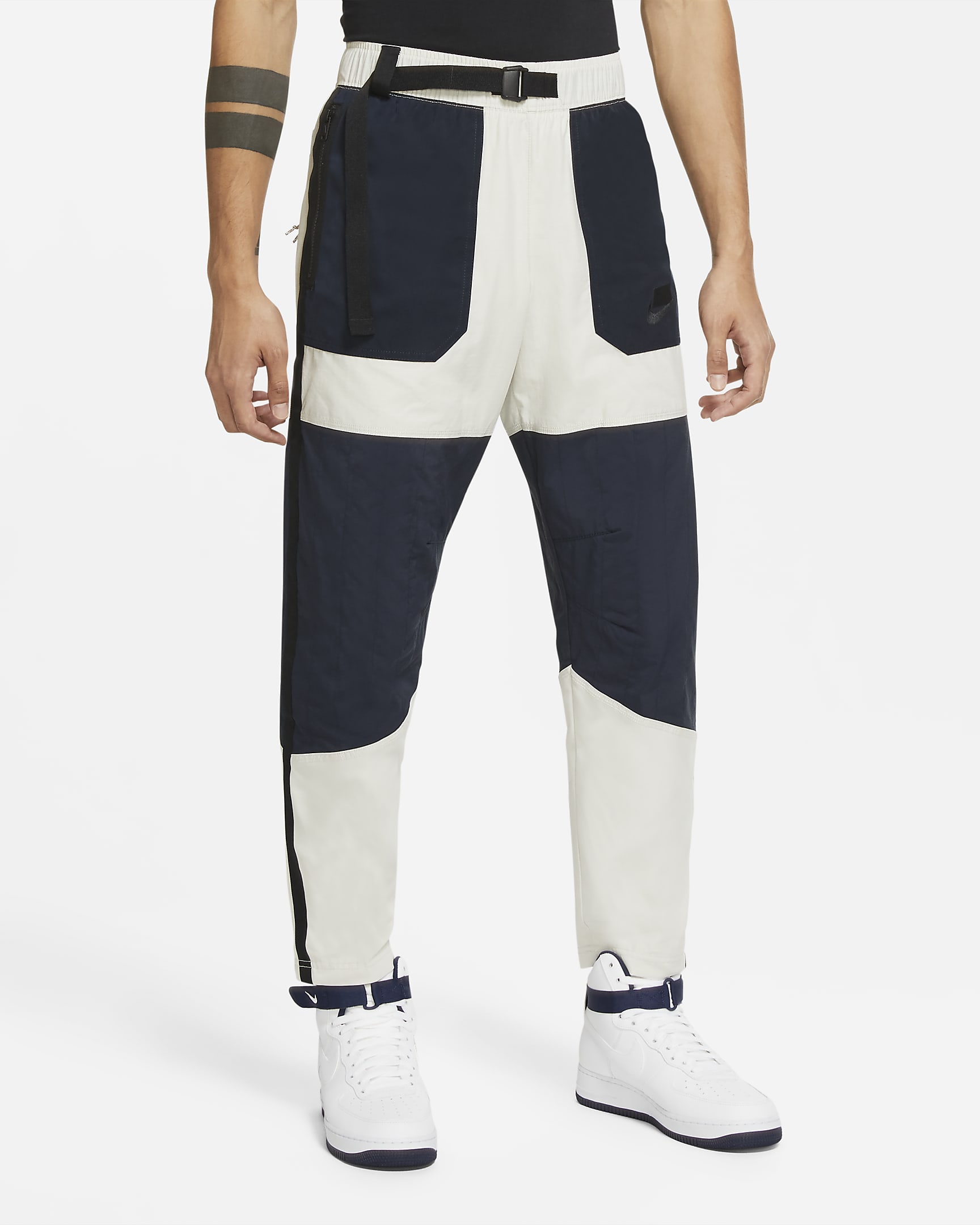 nike nsw beige woven lounge pants