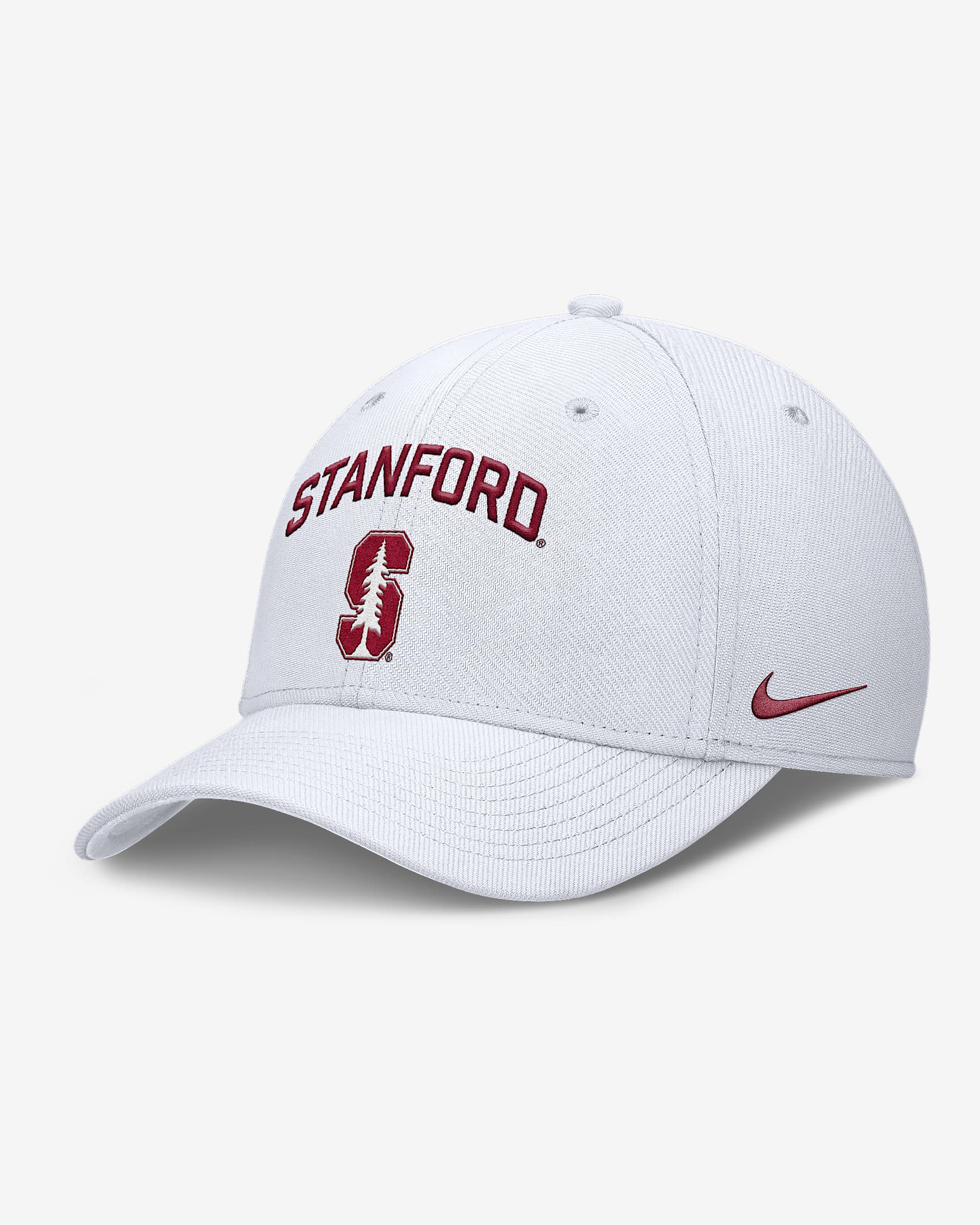 Stanford On-Field Rise Swoosh Men's Nike Dri-FIT College Hat - White
