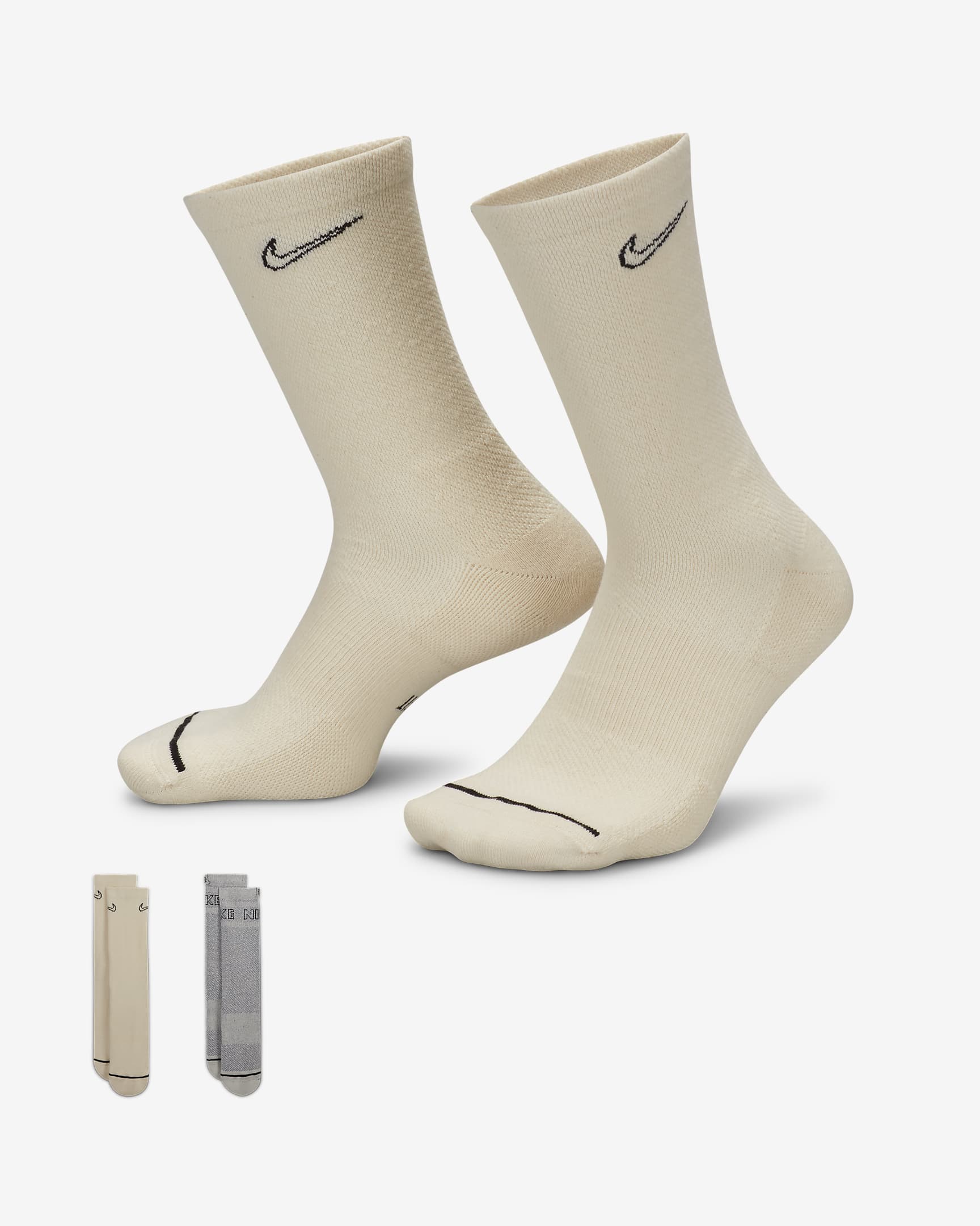 Nike Everyday Plus Cushioned Crew Socks (2 Pairs) - Multi-Colour