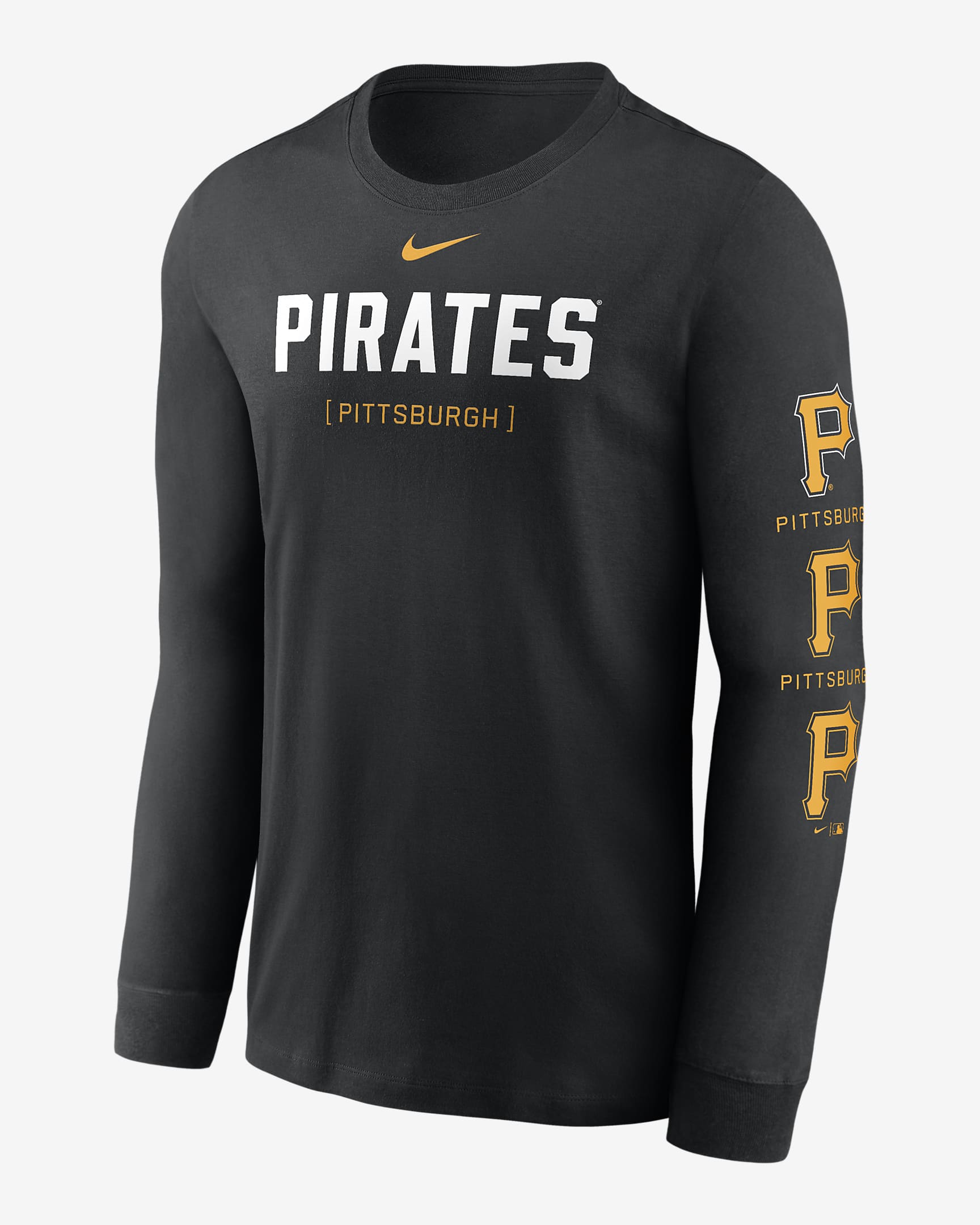 Pittsburgh Pirates Repeater Men's Nike MLB Long-Sleeve T-Shirt - Black