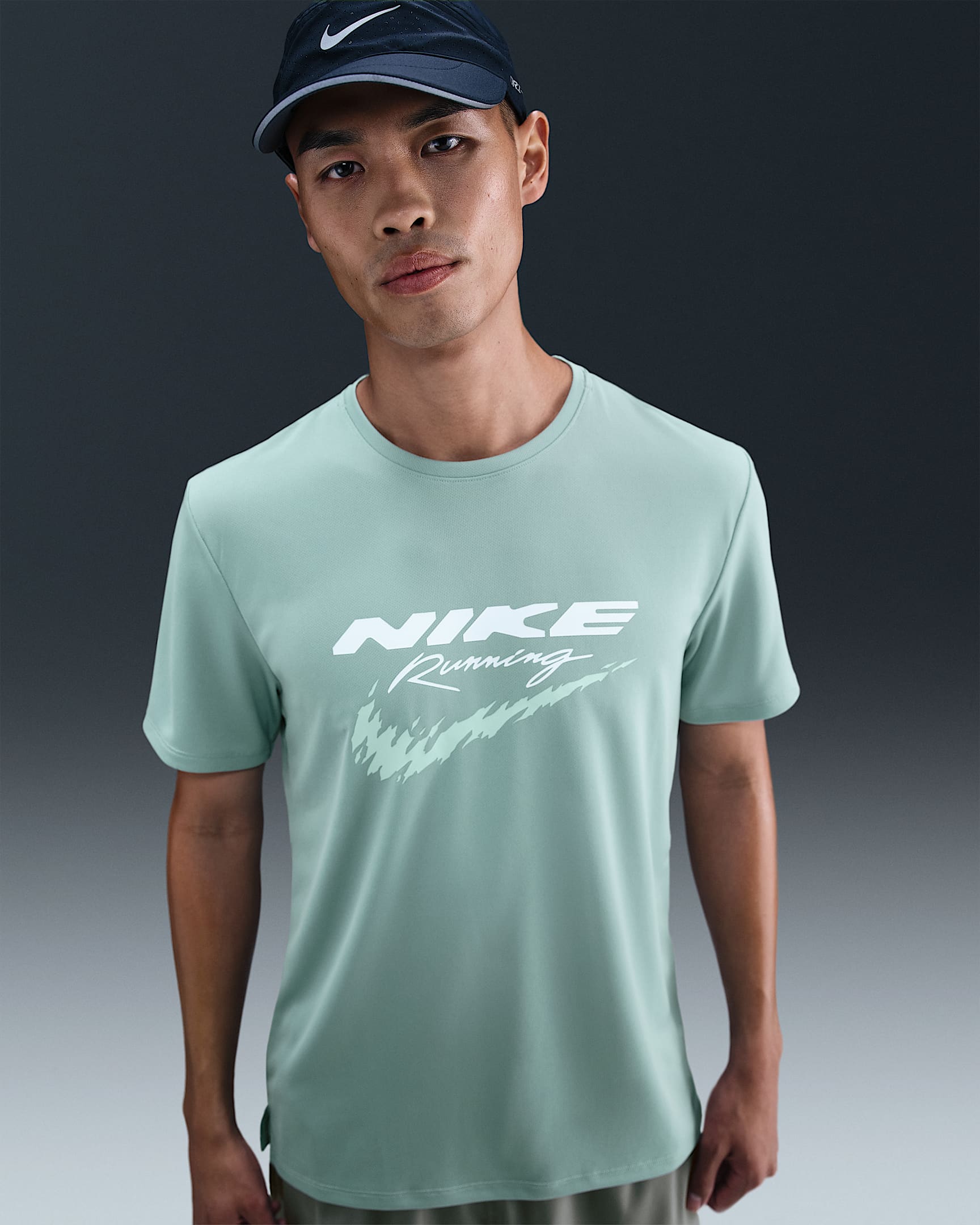 Nike Miler Men's Dri-FIT UV Running Top - Cannon
