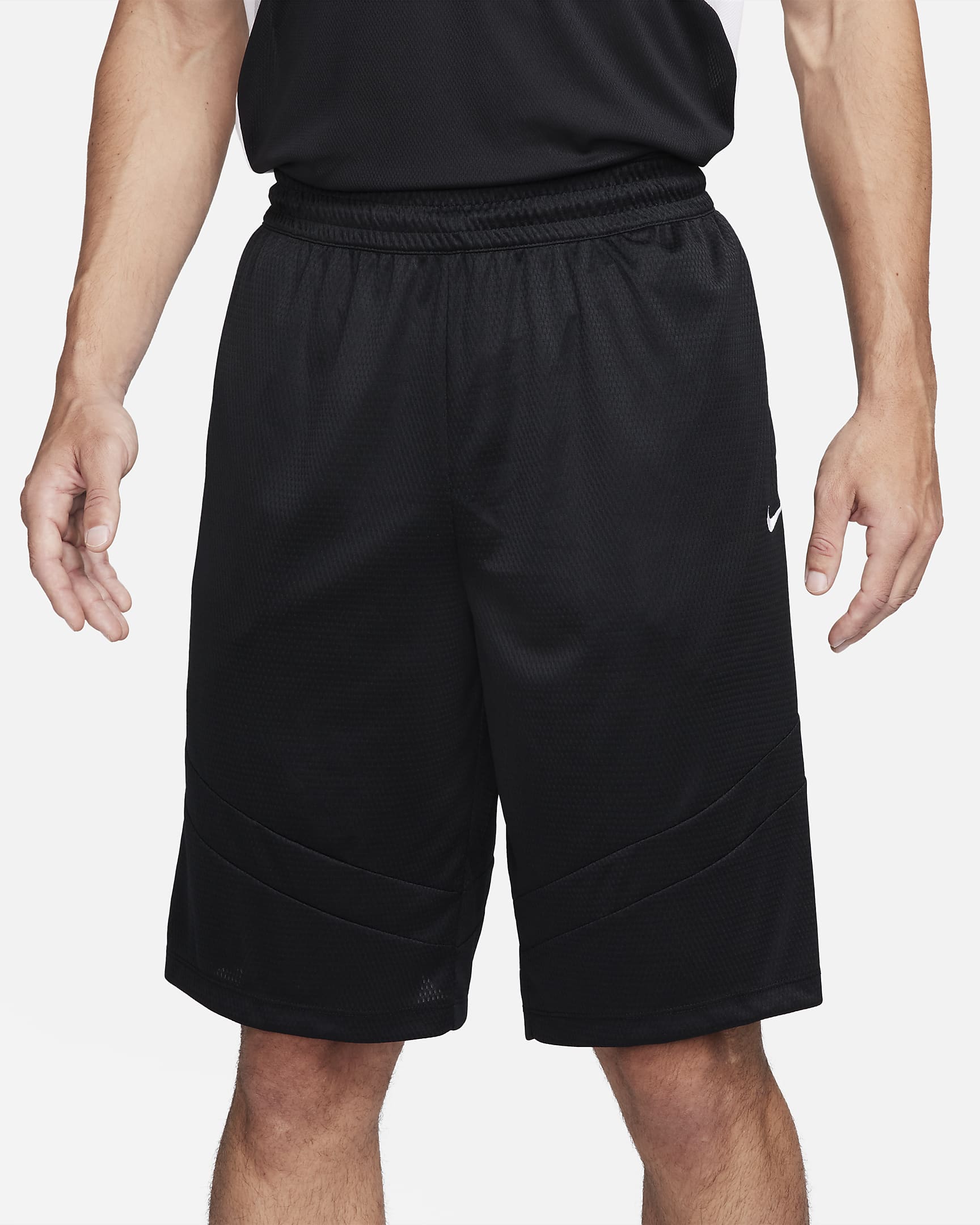 Nike Icon Dri-FIT basketbalshorts voor heren (28 cm) - Zwart/Zwart/Zwart