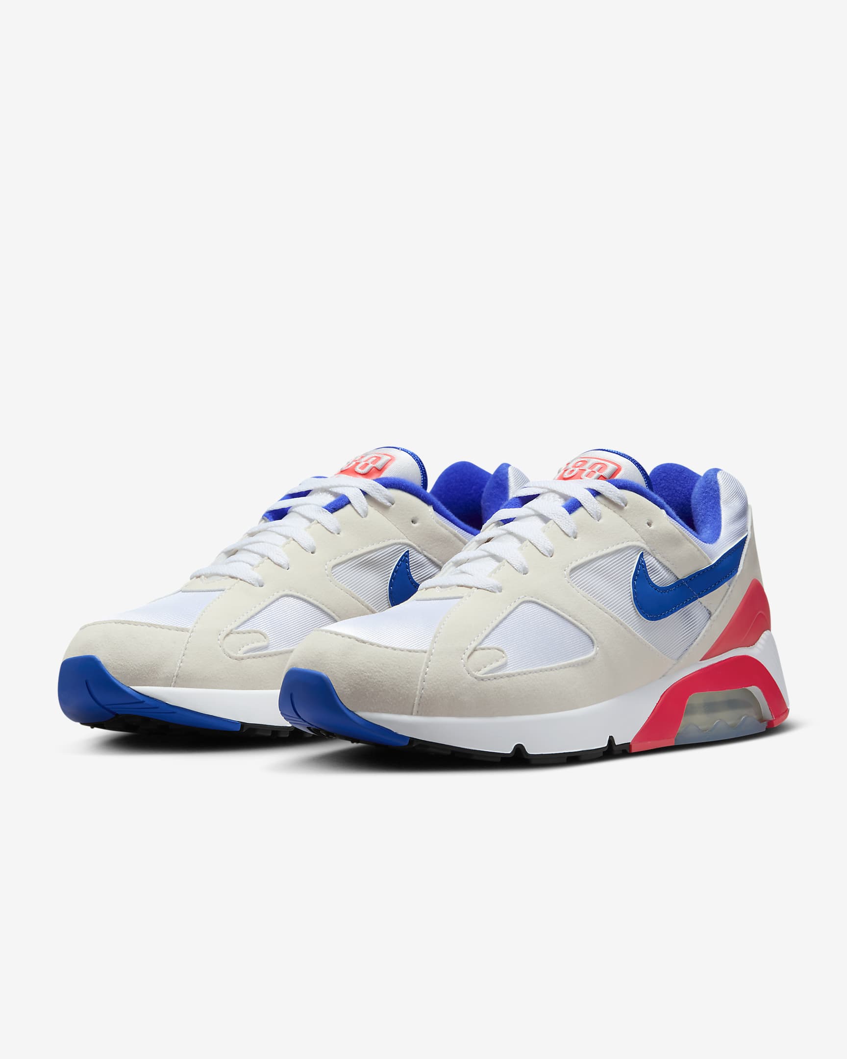 Nike Air 180 Men's Shoes - White/Solar Red/Black/Ultramarine