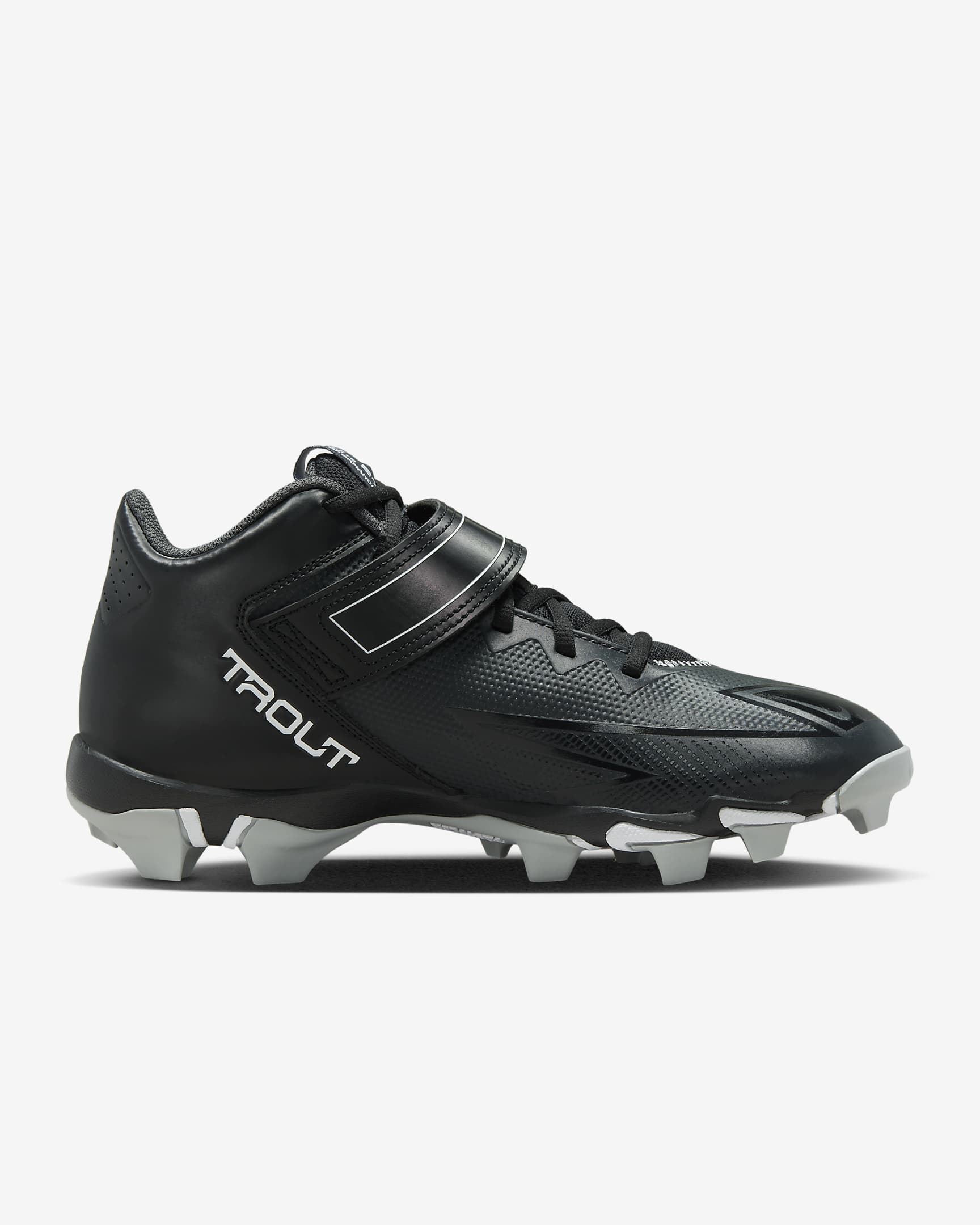 Nike Force Trout 8 Keystone Men's Baseball Cleats - Black/Dark Smoke Grey/Light Smoke Grey/White