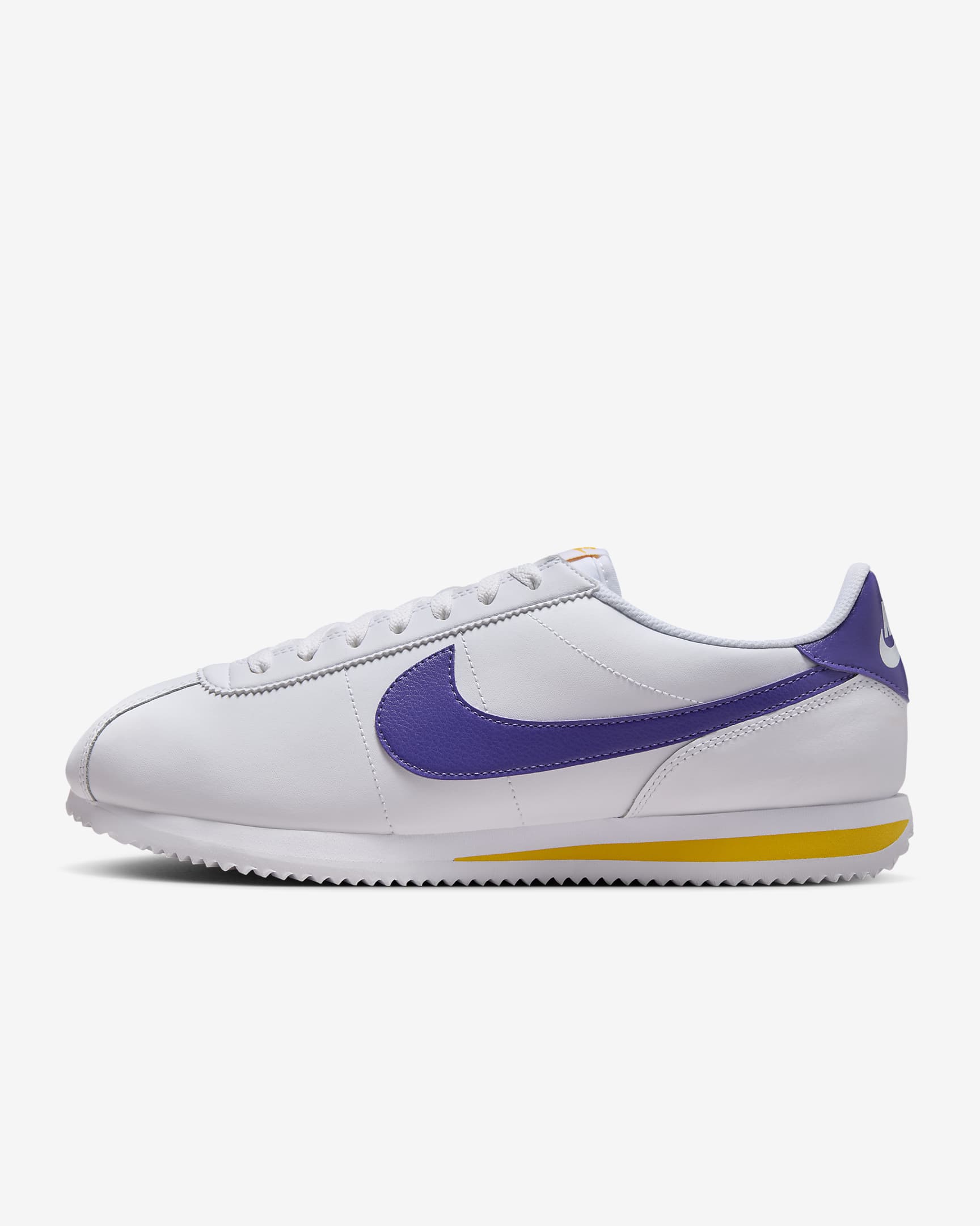 รองเท้าผู้ชาย Nike Cortez - ขาว/Varsity Maize/Varsity Purple