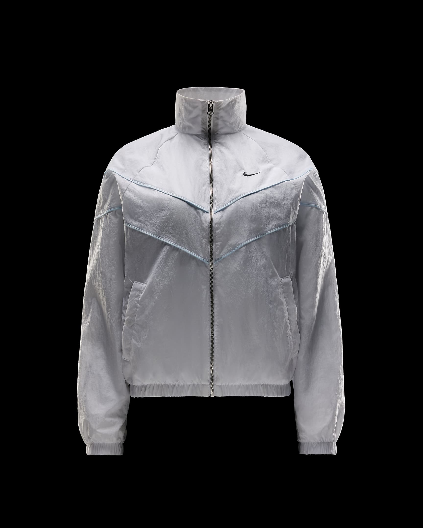 Veste à zip tissée ample UV Nike Windrunner pour femme - Blanc/Noir