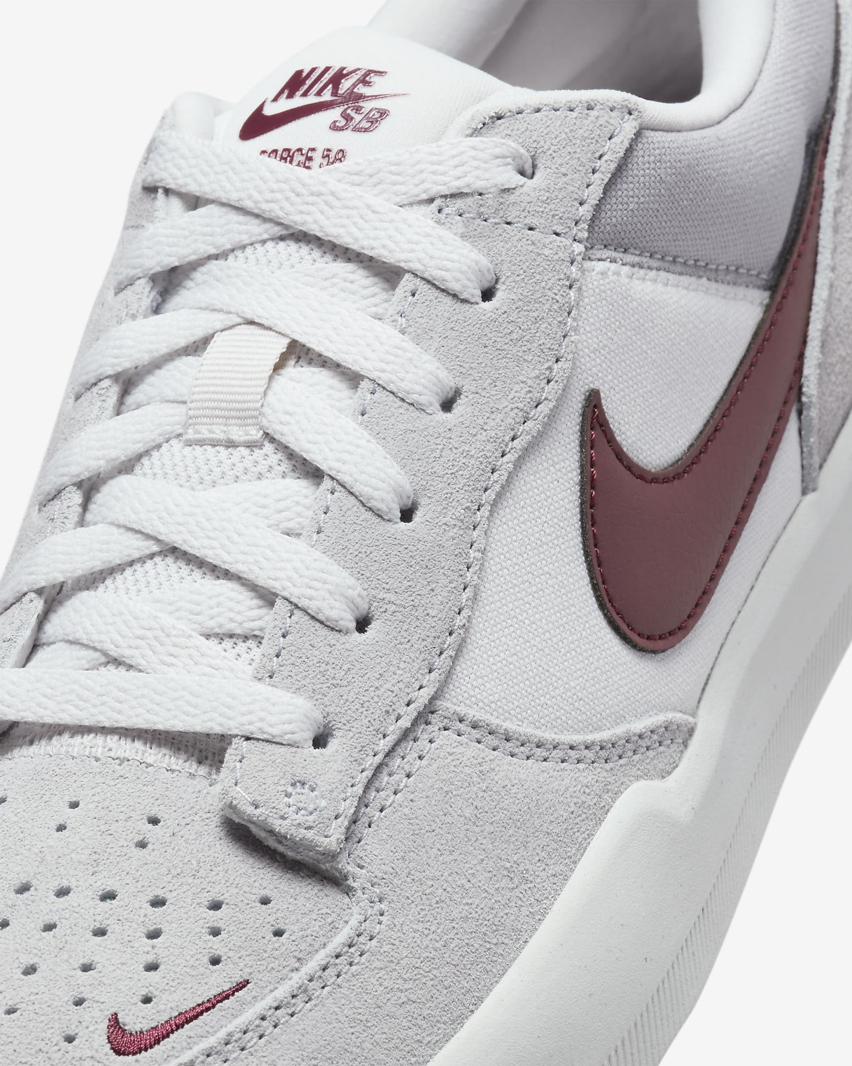 Nike SB Force 58 Zapatillas de skateboard - Platinum Tint/Wolf Grey/Summit White/Dark Team Red