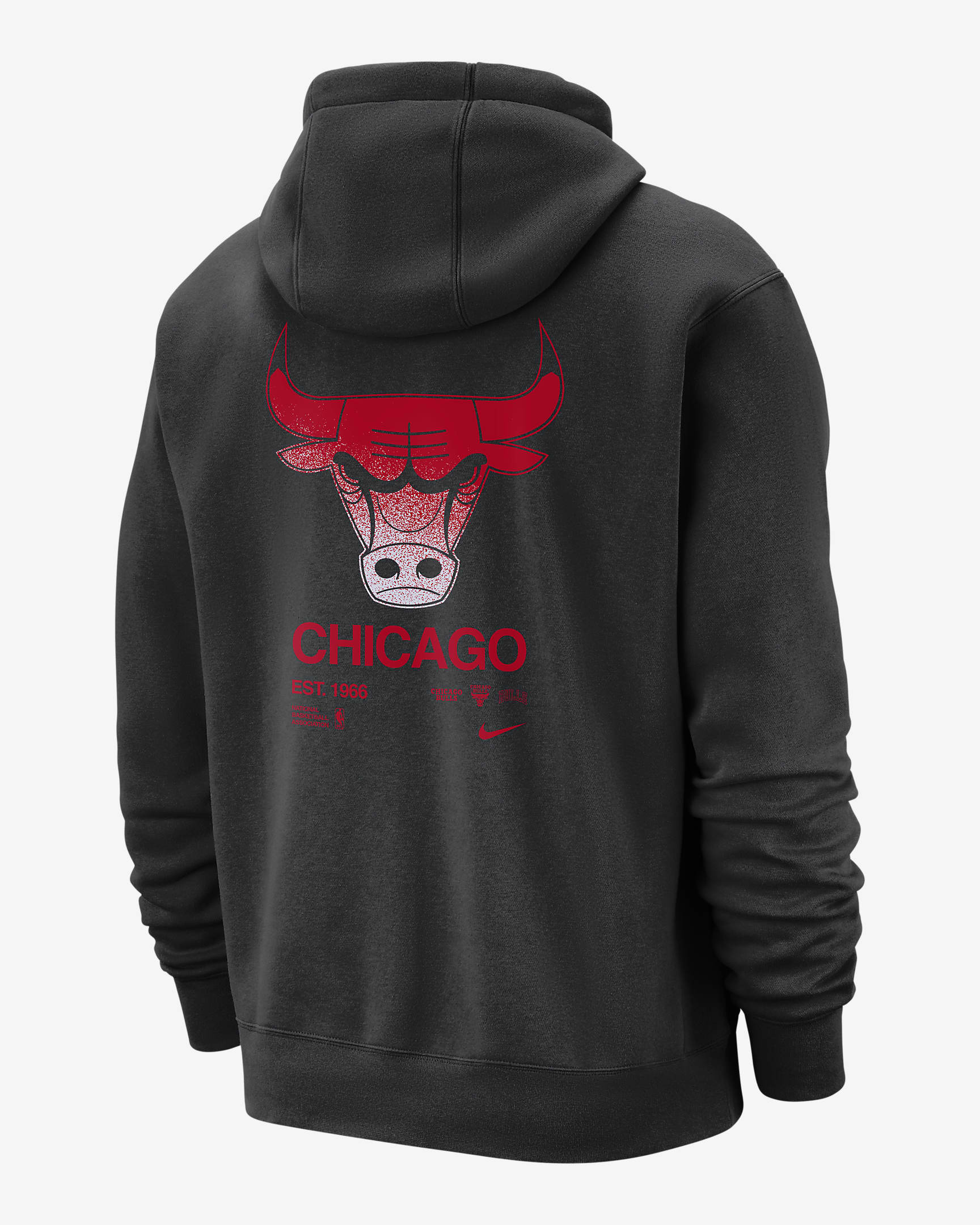 Chicago Bulls Club Courtside Men's Nike NBA Pullover Hoodie - Black