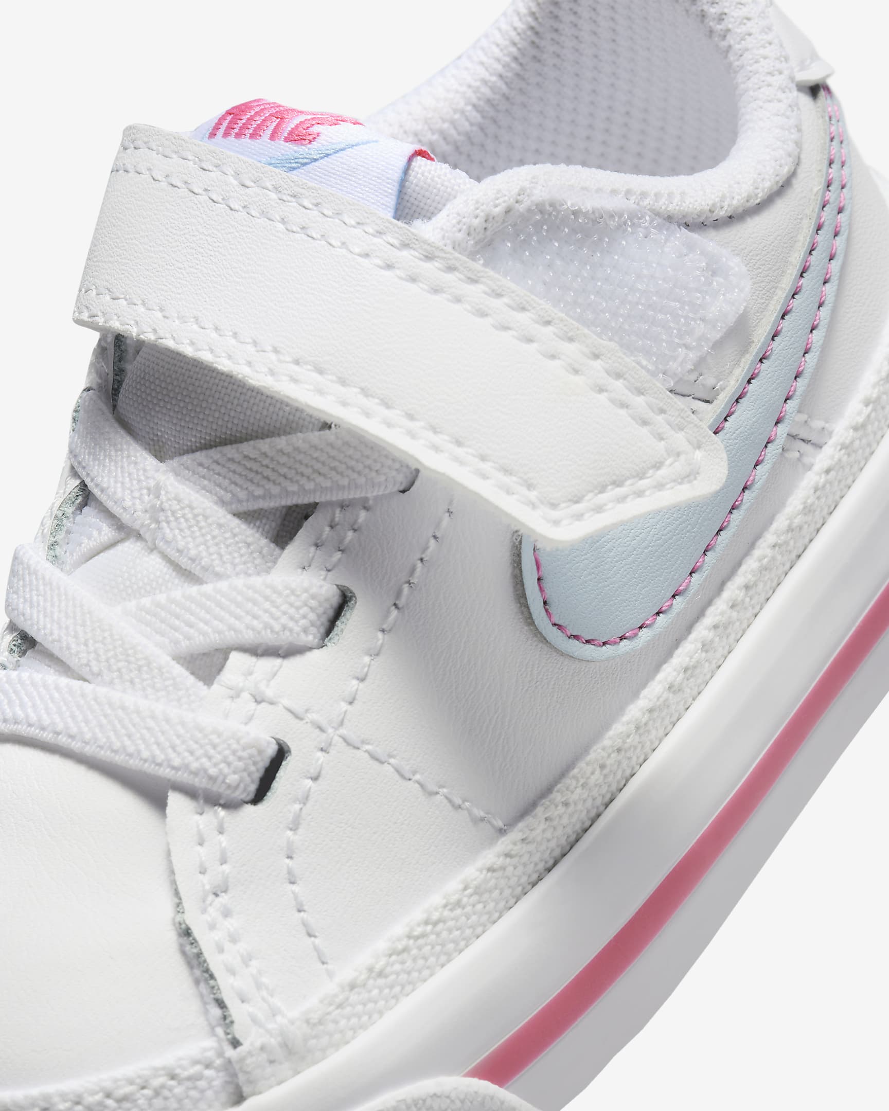 NikeCourt Legacy Baby/Toddler Shoes - White/Pinksicle/Light Armoury Blue