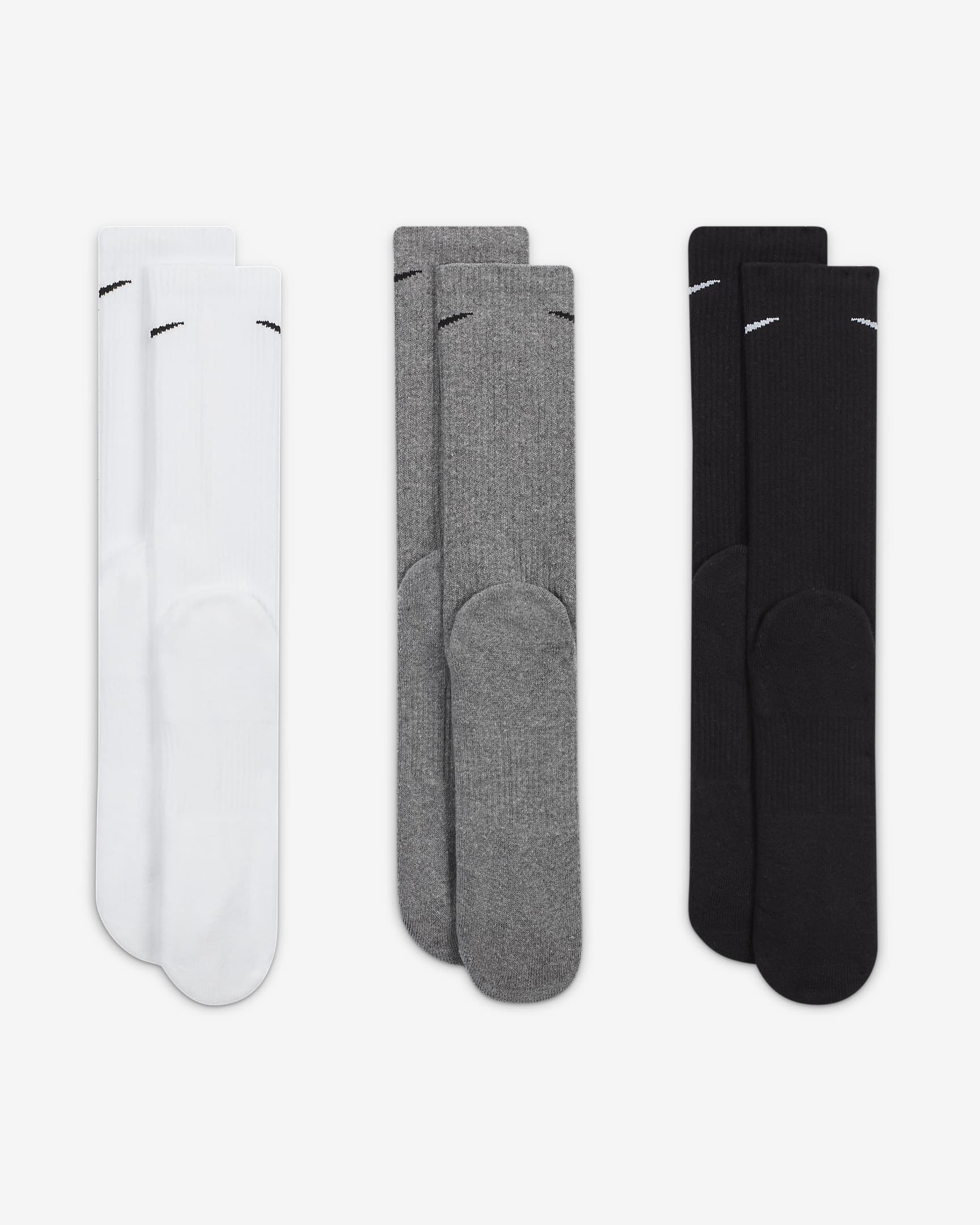 Nike Everyday Plus Cushioned Training Crew Socks (3 Pairs). Nike VN