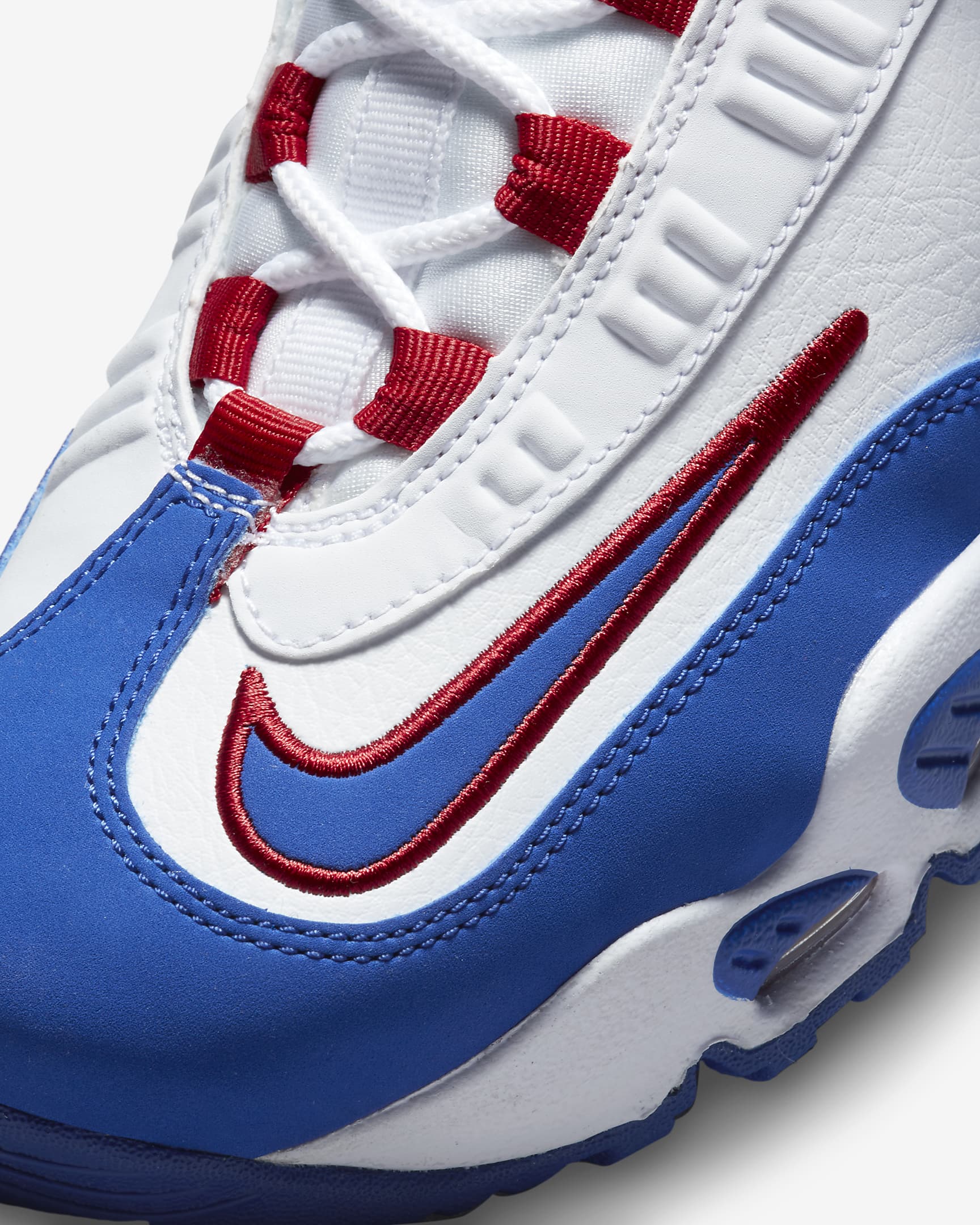 Calzado para niños grandes Nike Air Griffey Max 1 - Blanco/Rojo gimnasio/Azul eléctrico