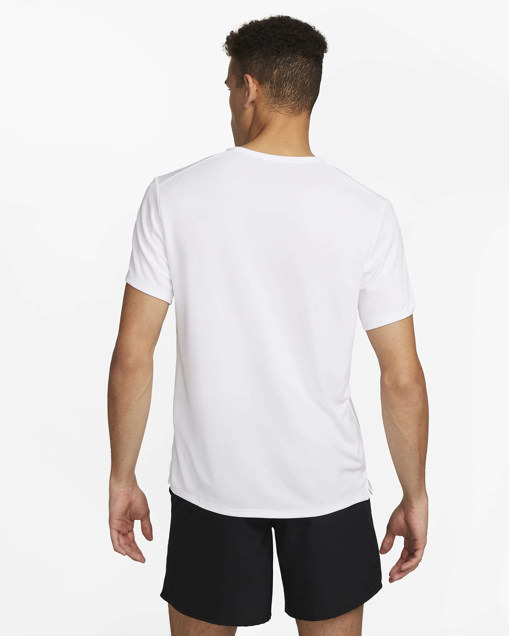 Nike Miler Dri-FIT UV kortermet løpeoverdel til herre - Hvit