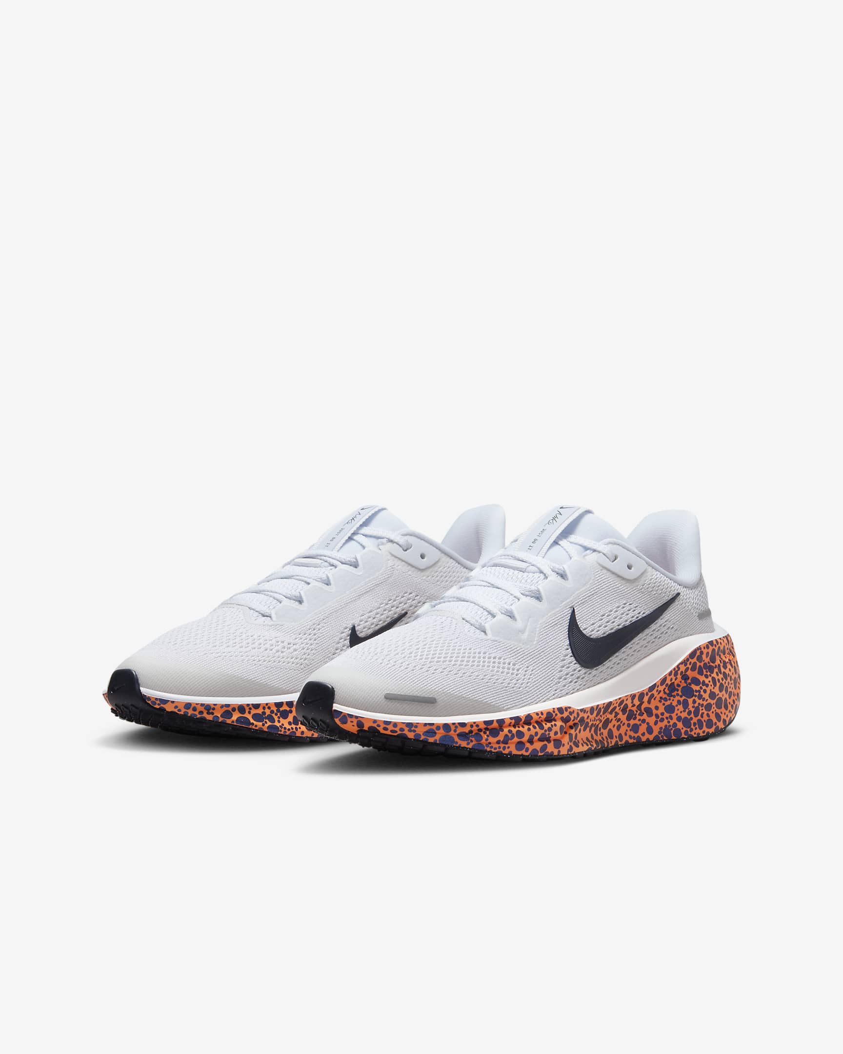 Nike Pegasus 41 Electric Straßenlaufschuh (ältere Kinder) - Football Grey/Total Orange/Dark Obsidian