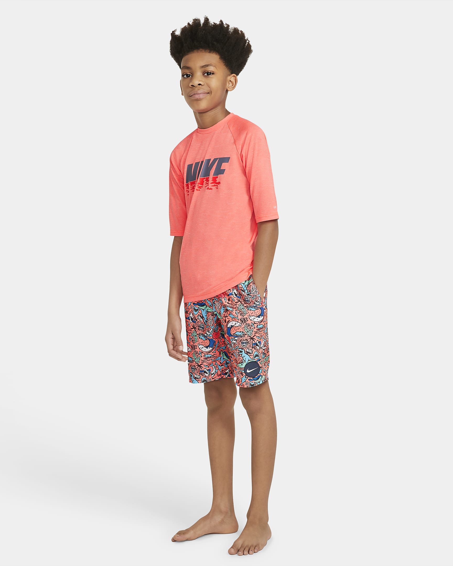 Nike Big Kids' Short-Sleeve Hydroguard Swim Shirt. Nike.com