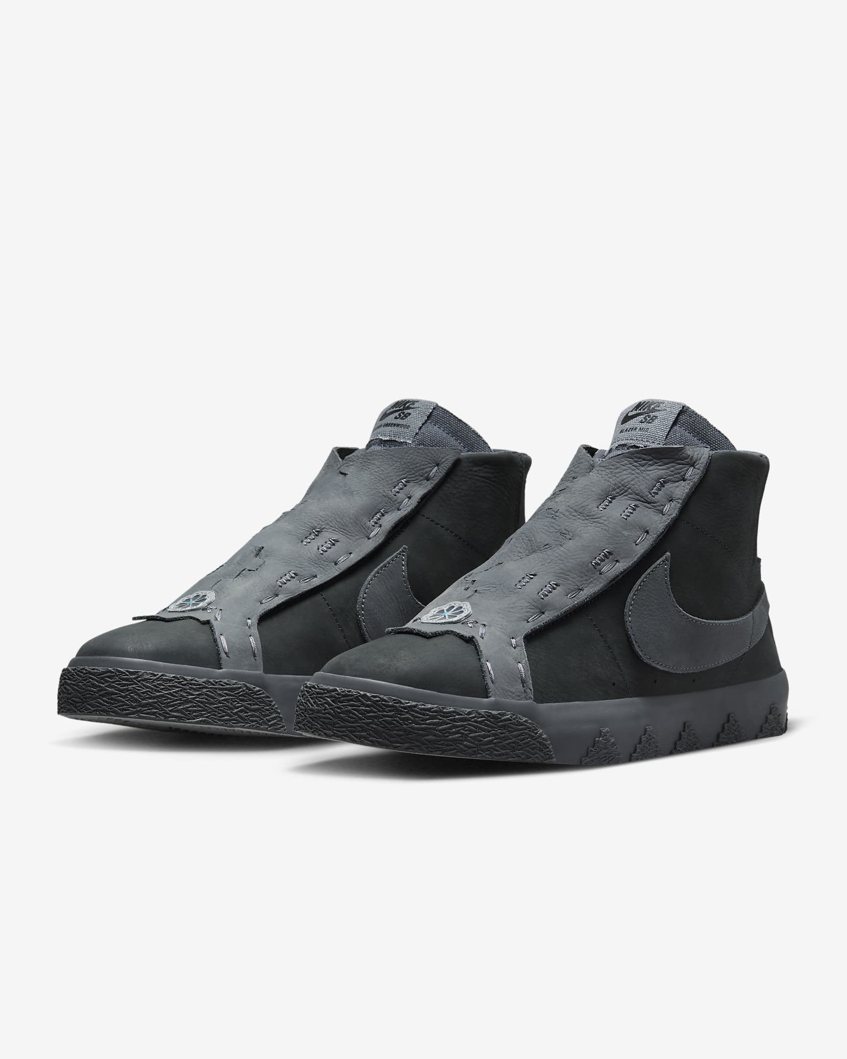 Nike Zoom Blazer Mid Skate Shoes - Anthracite/Dark Smoke Grey