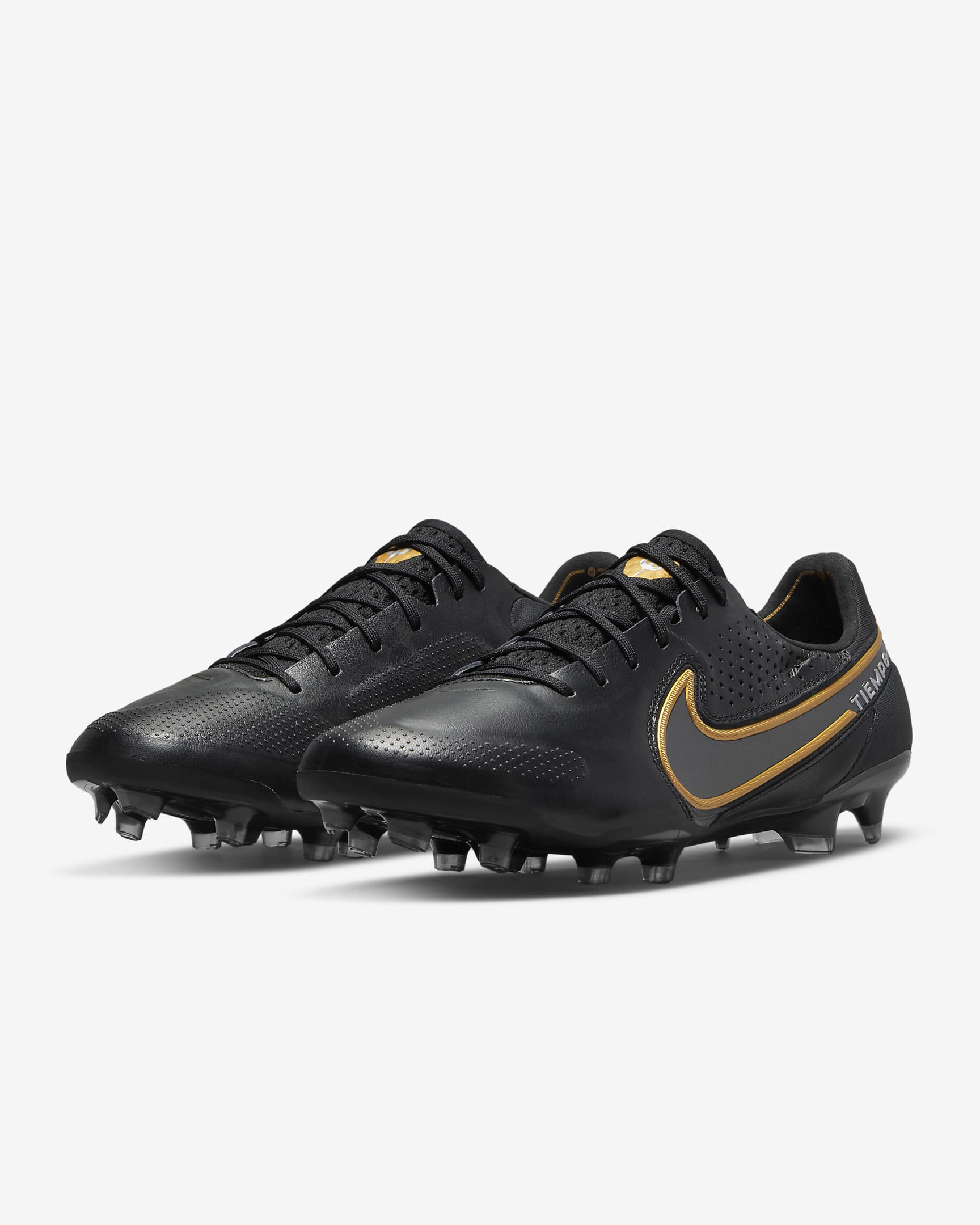 Nike Tiempo Legend 9 Elite FG Firm-Ground Football Boots - Black/Anthracite/Metallic Gold/Metallic Dark Grey