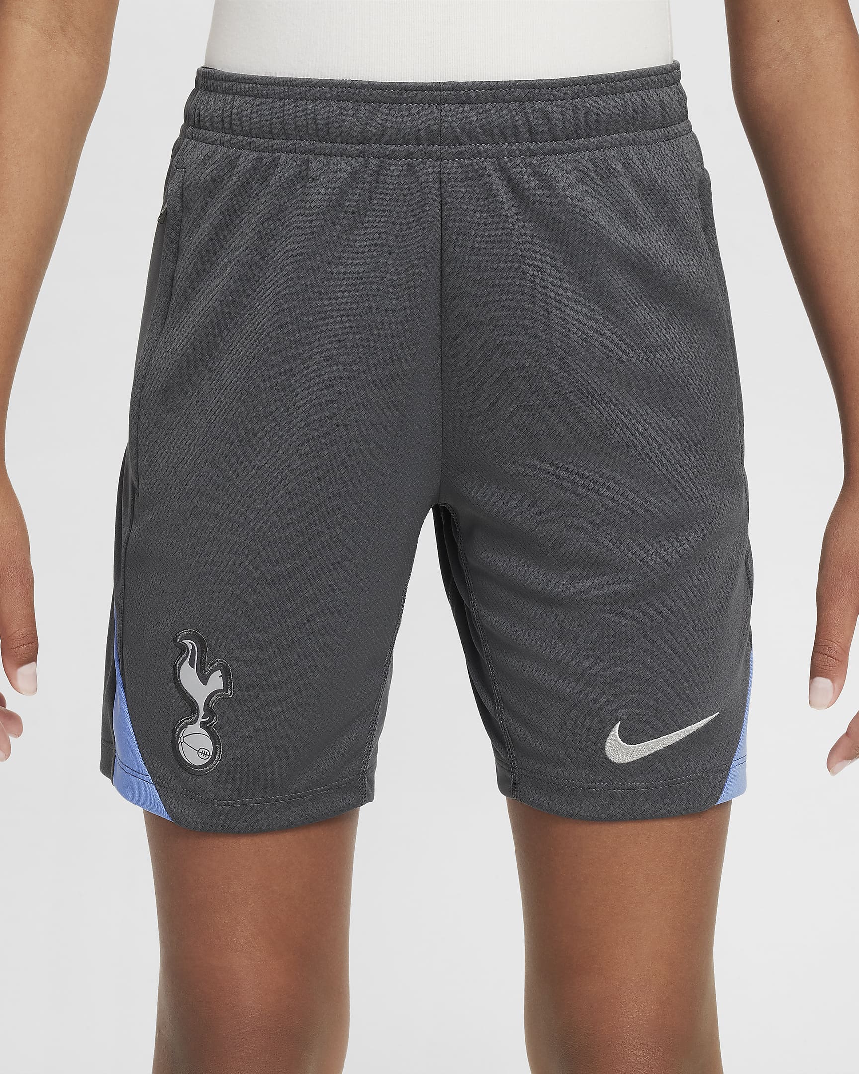 Tottenham Hotspur Strike Older Kids' Nike Dri-FIT Football Knit Shorts - Dark Grey/Polar/Grey Fog