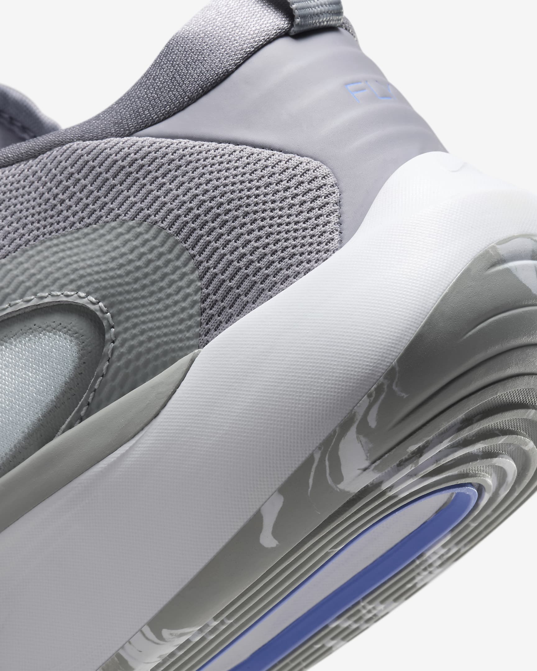 รองเท้าบาสเก็ตบอลเด็กโต Nike IsoFly - Cement Grey/Light Smoke Grey/Pure Platinum/Royal Pulse