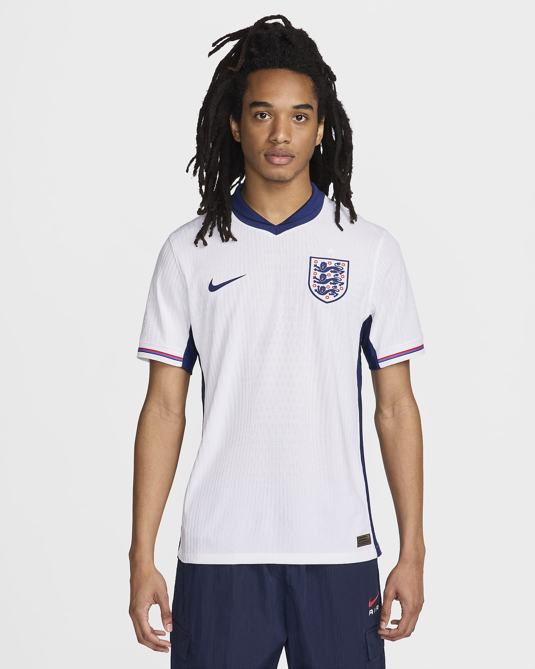 England (Men's Team) 2024/25 Match Home Men's Nike Dri-FIT ADV Football Authentic Shirt - White/Blue Void