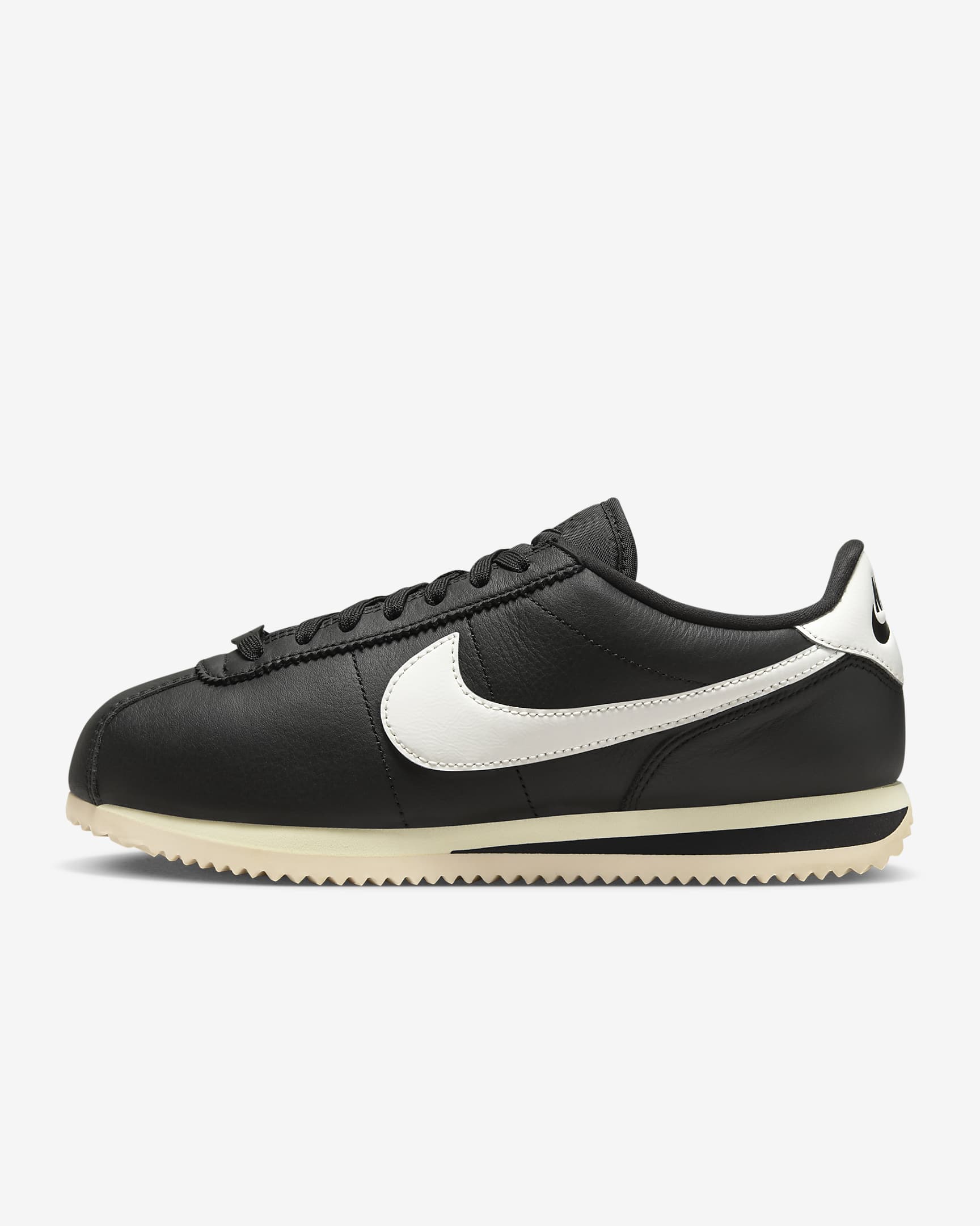 Nike Cortez 23 Premium Leather Shoes - Black/Alabaster/Sail