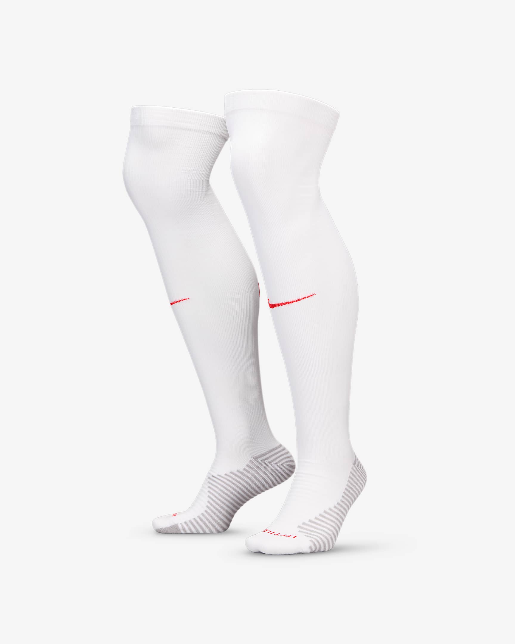 Segunda equipación Strike Inglaterra Medias de fútbol hasta la rodilla Nike Dri-FIT - Blanco/Challenge Red