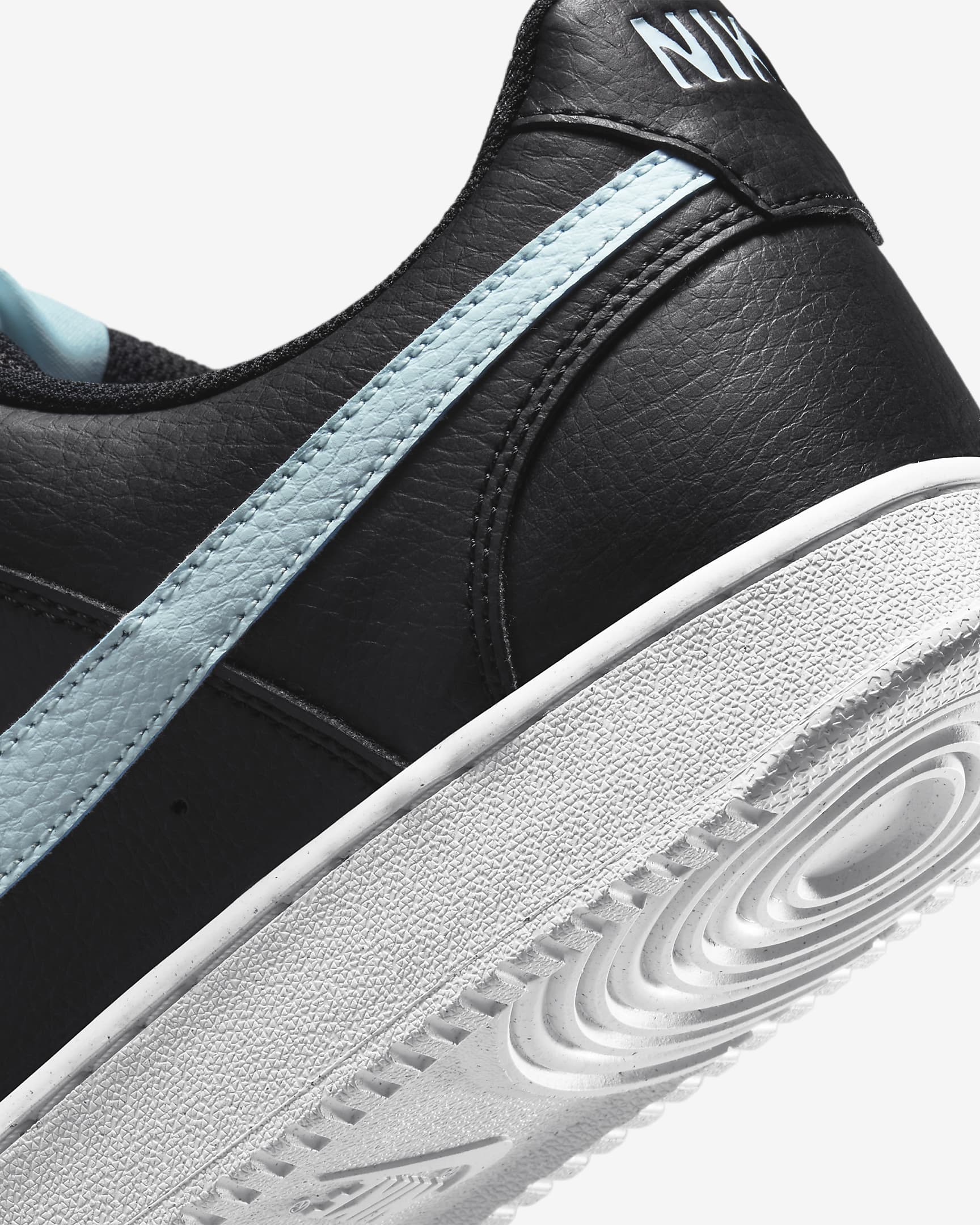 Nike Court Vision Low Next Nature Men's Shoes - Black/White/Glacier Blue