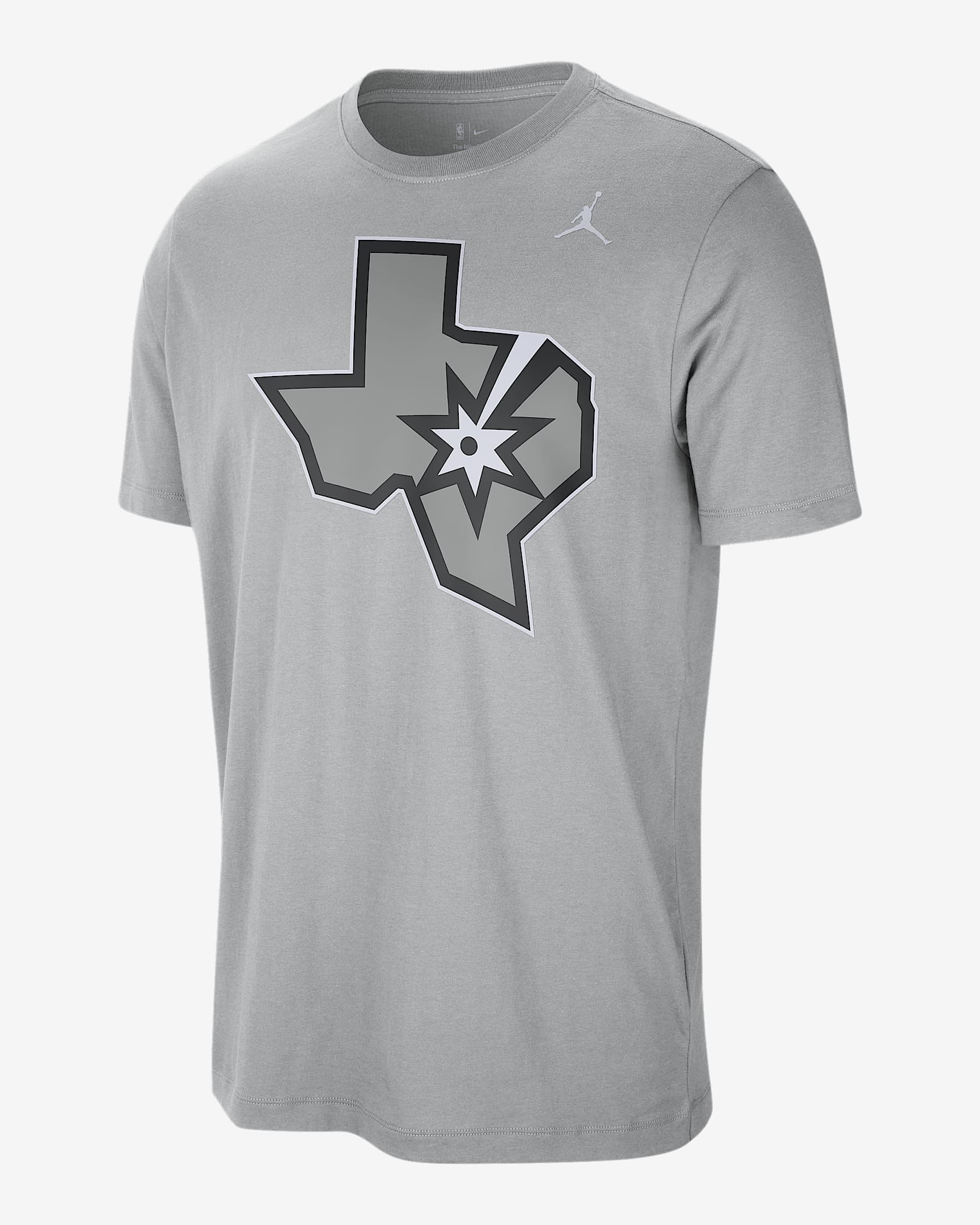 San Antonio Spurs Jordan Statement Men's Nike NBA T-Shirt - Flat Silver/Black