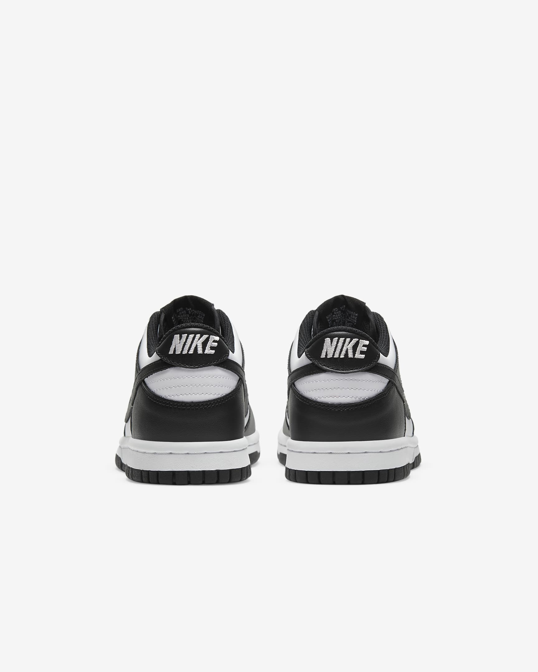 Nike Dunk Low Older Kids' Shoes - White/White/Black