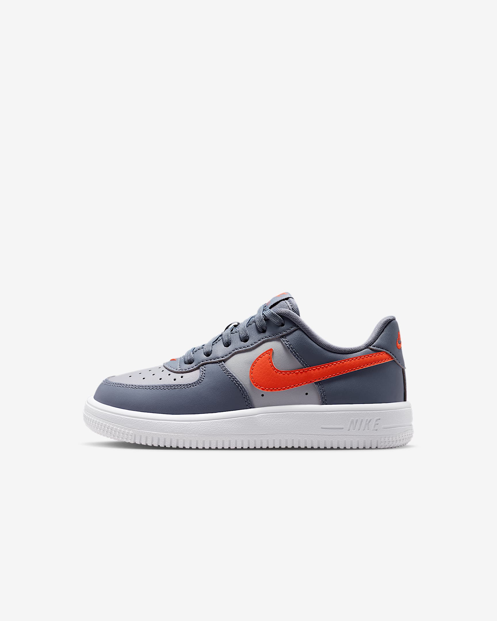 Nike Force 1 Low Little Kids' Shoes - Cement Grey/Light Carbon/White/Team Orange