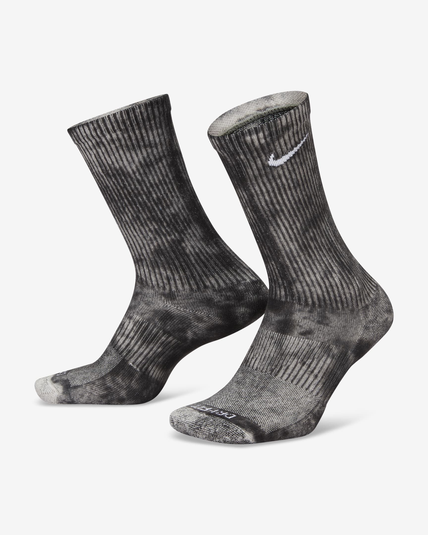 Calze ammortizzate di media lunghezza Nike Everyday Plus - Nero/Light Smoke Grey/Bianco